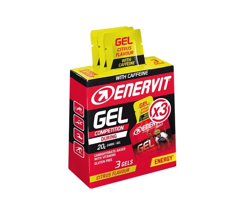 Żel energetyczny Enervit Sport z kofeiną - 3 x 25 ml - Cytrusowy