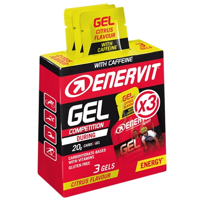 Żel energetyczny Enervit Sport z kofeiną - 3 x 25 ml - Cytrusowy