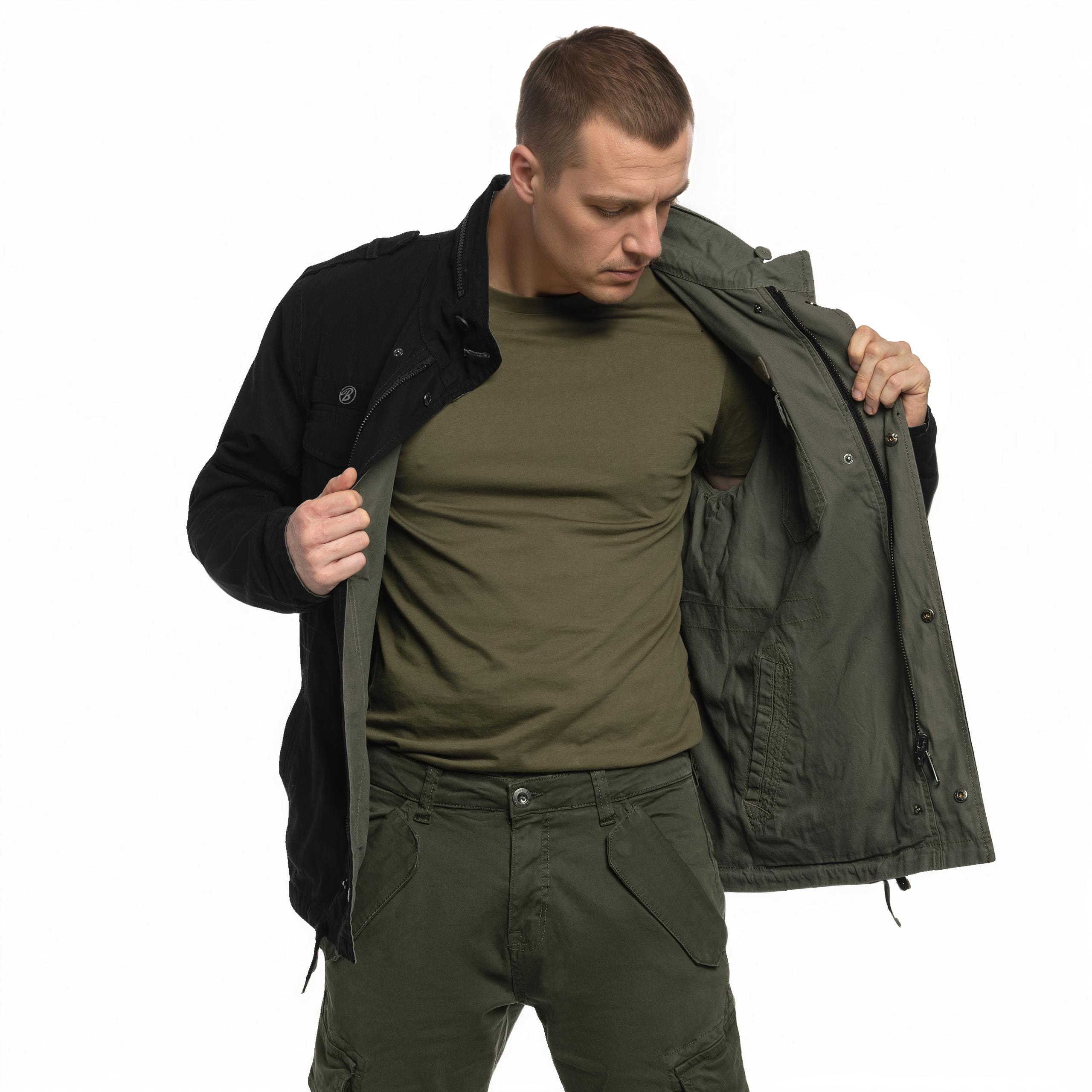 Kurtka dwustronna Brandit Twister Reverse - Black/Olive