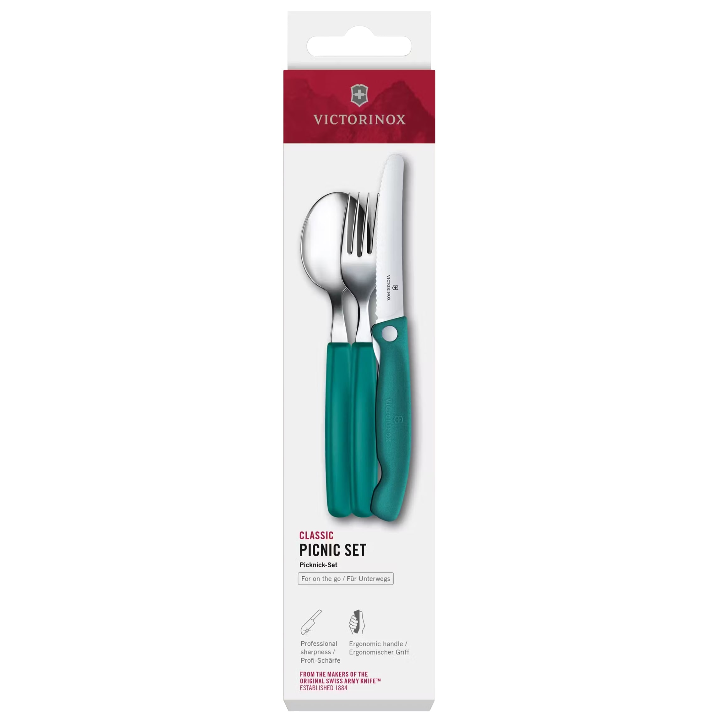 Zestaw sztućców Victorinox Picnic Classic - Kale Green