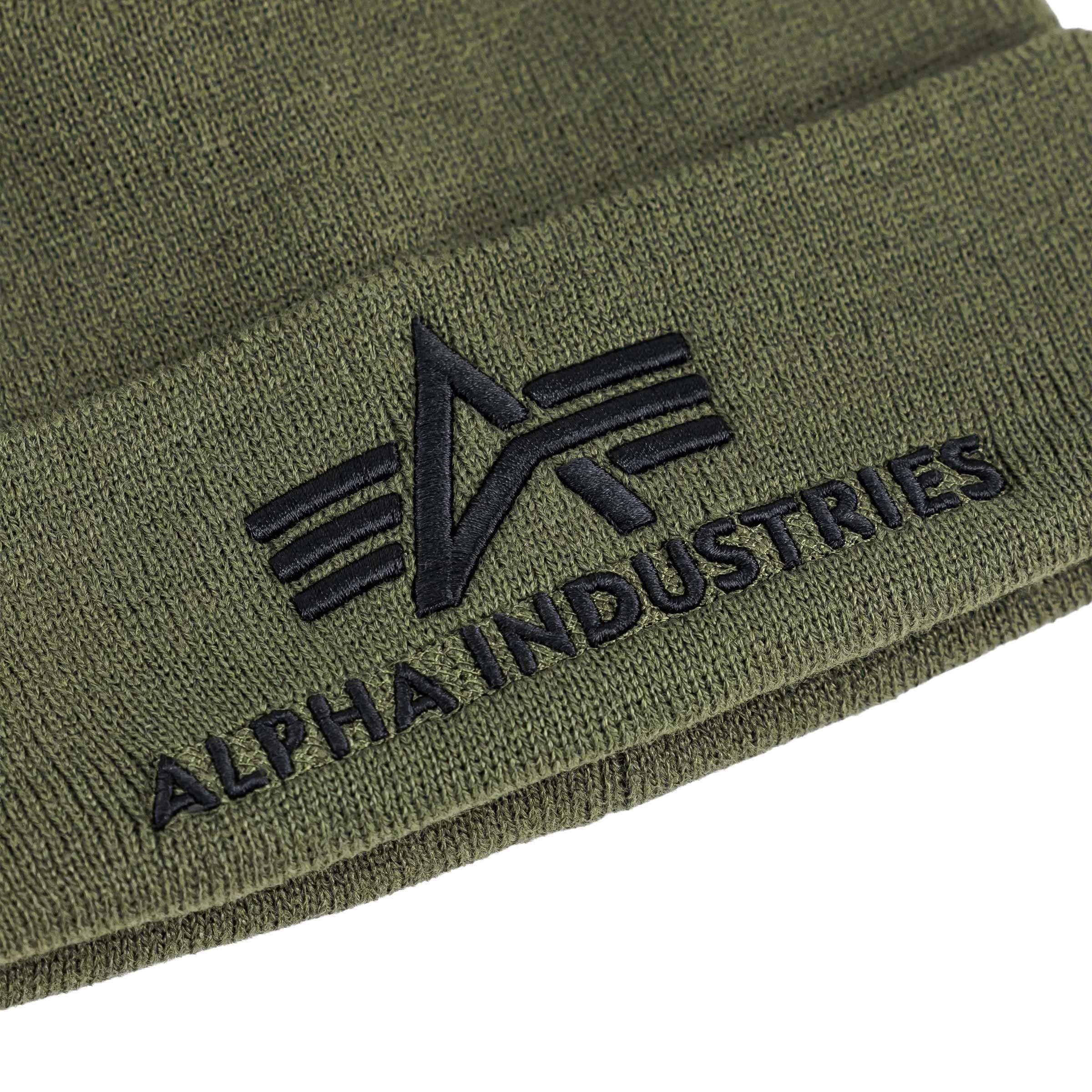 Шапка Alpha Industries 3D Beanie - Dark Green