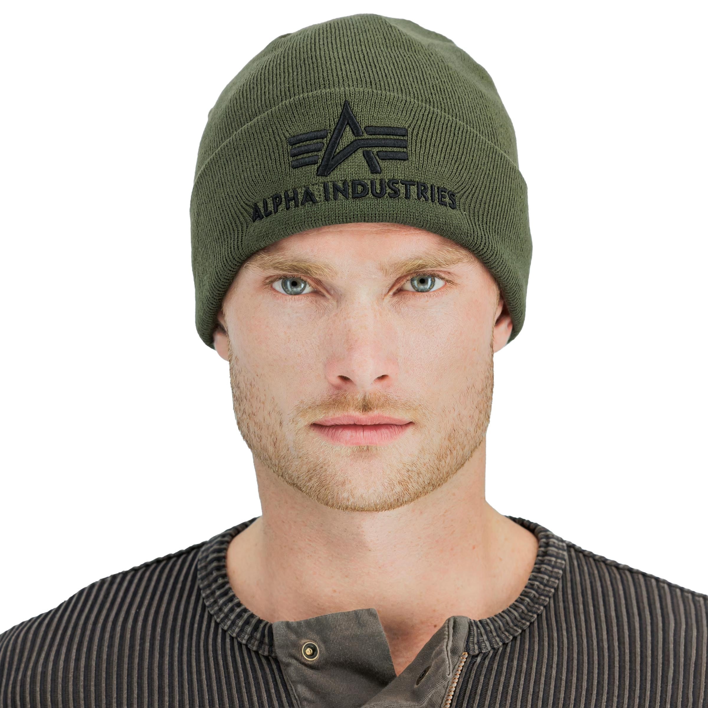 Шапка Alpha Industries 3D Beanie - Dark Green