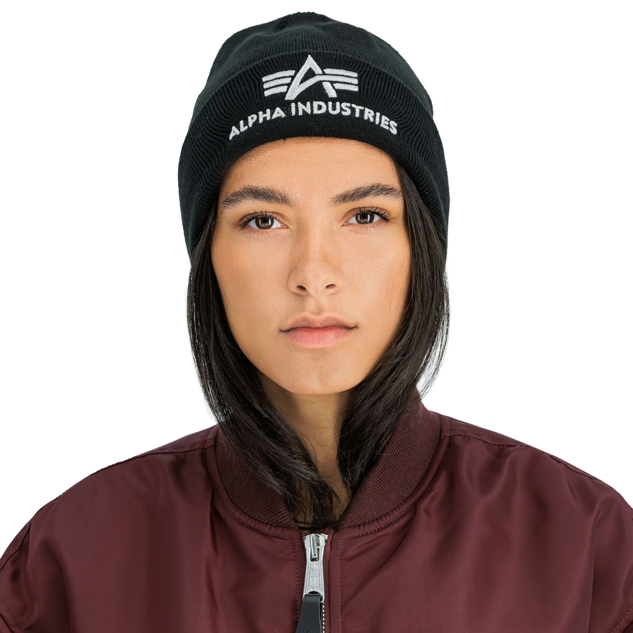 Шапка Alpha Industries 3D Beanie - Black/Silver