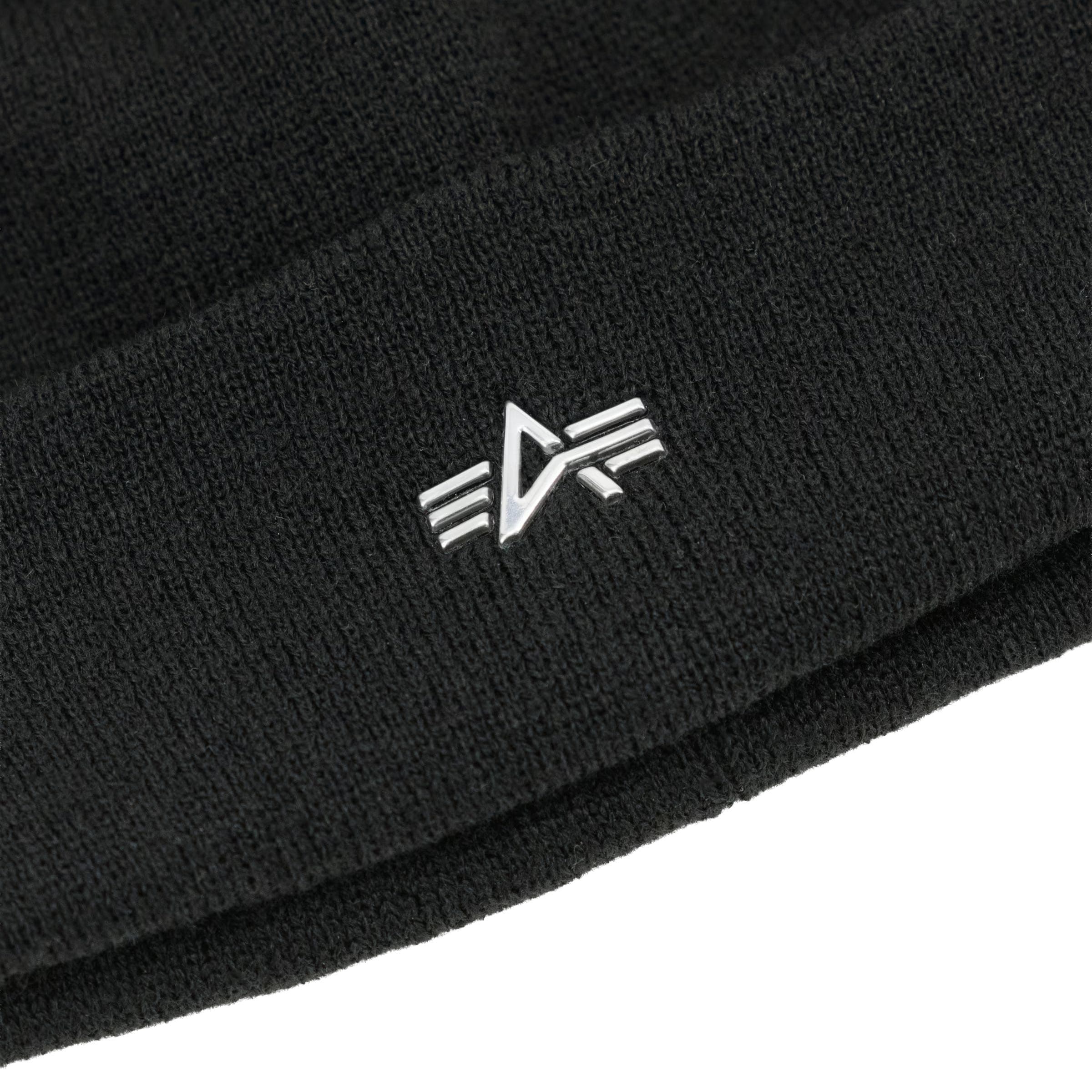 Шапка Alpha Industries Metal Logo Beanie - Black