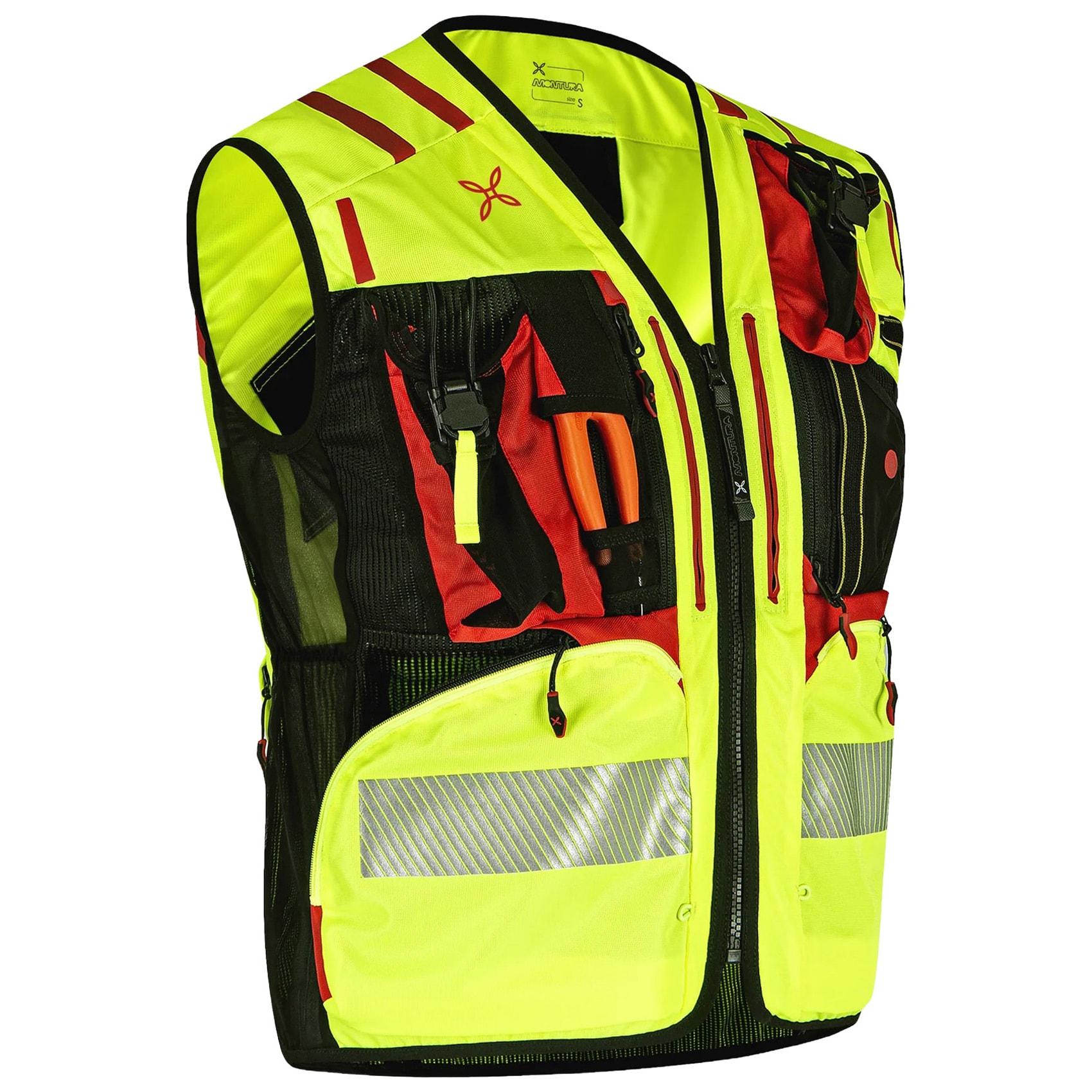 Жилет Montura Operator Evo 4 - Giallo Fluo/Rosso