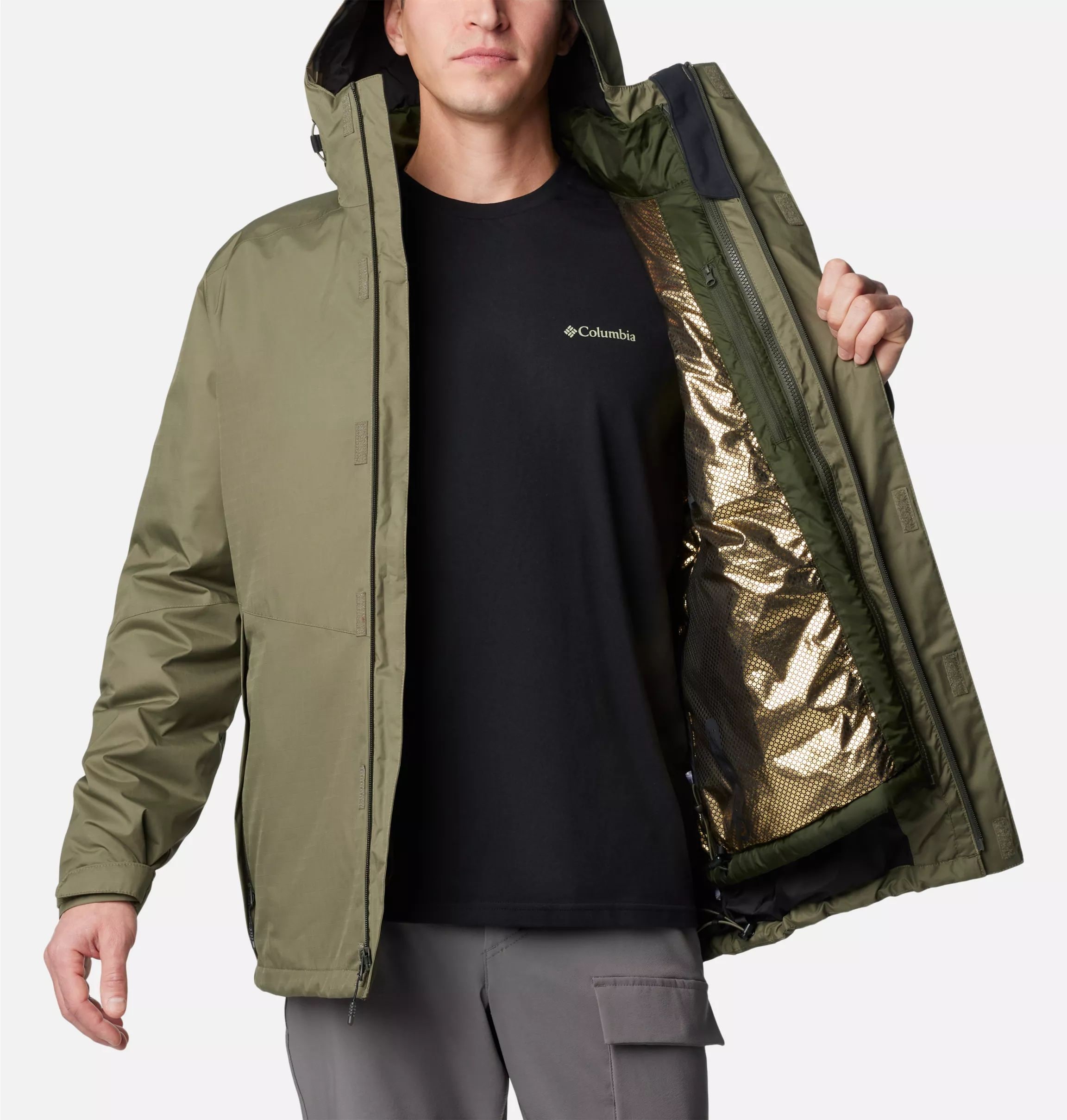 Kurtka Columbia Oak Harbor Waterproof Insulated - Stone Green