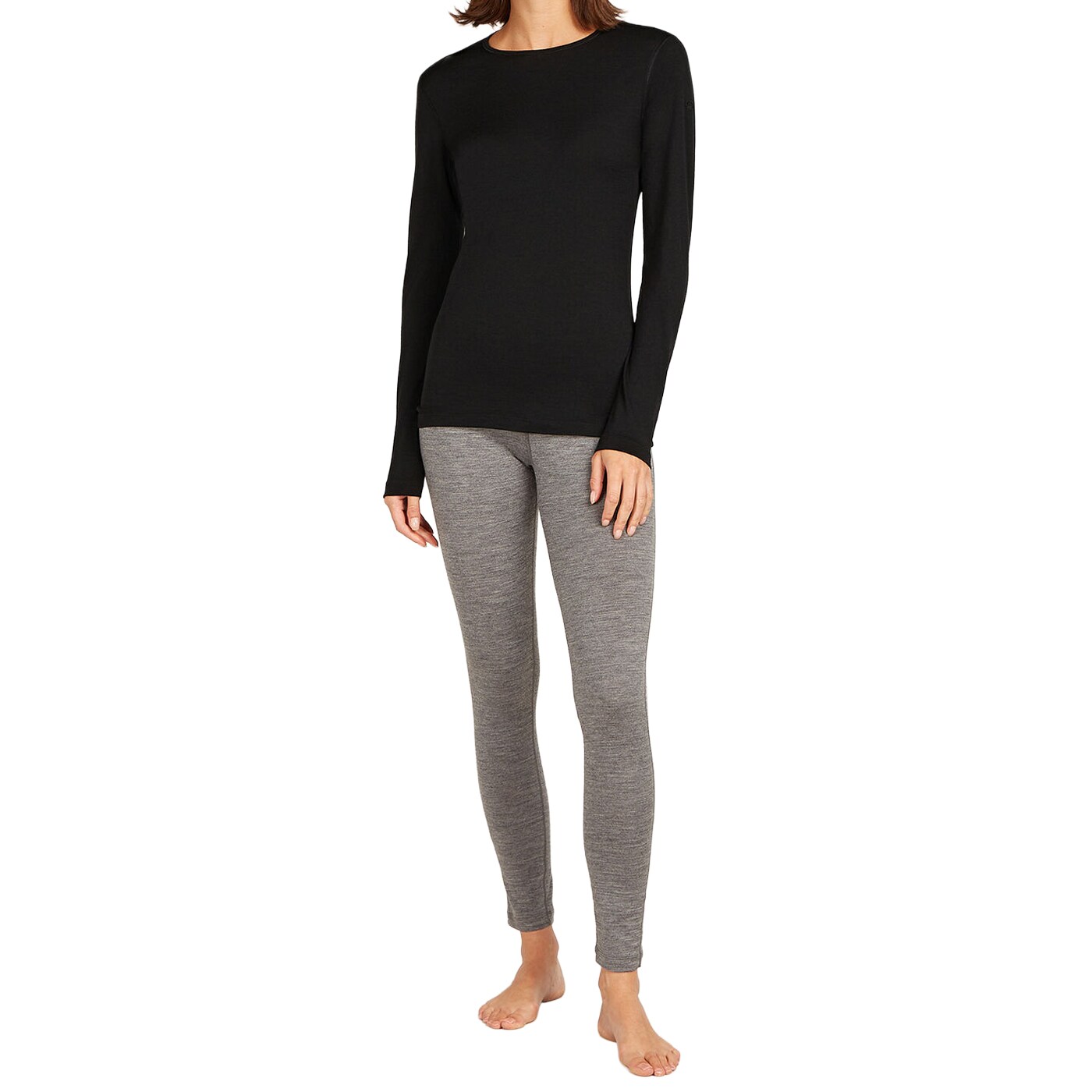 Koszulka termoaktywna damska Icebreaker Merino 200 Oasis Long Sleeve Crew - Black