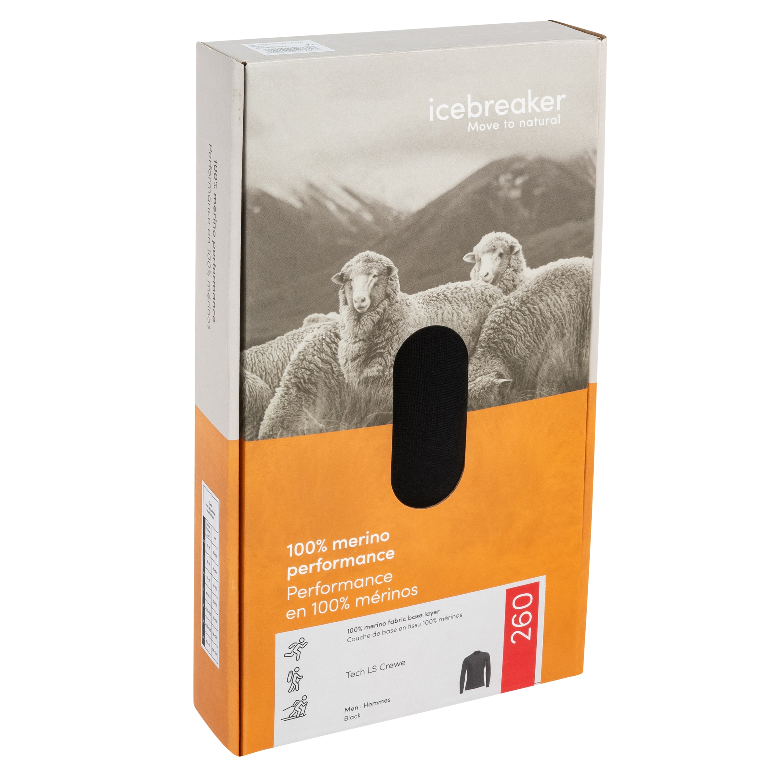 Koszulka termoaktywna Icebreaker Merino 260 Tech Long Sleeve Crewe - Black