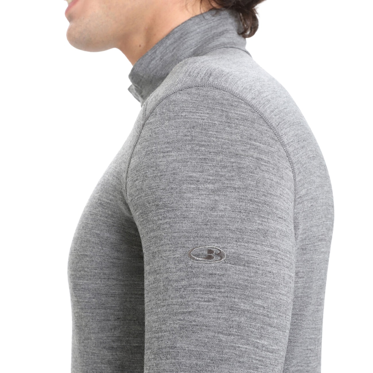 Koszulka termoaktywna Icebreaker Merino 200 Oasis Long Sleeve Half Zip - Gritstone Heather