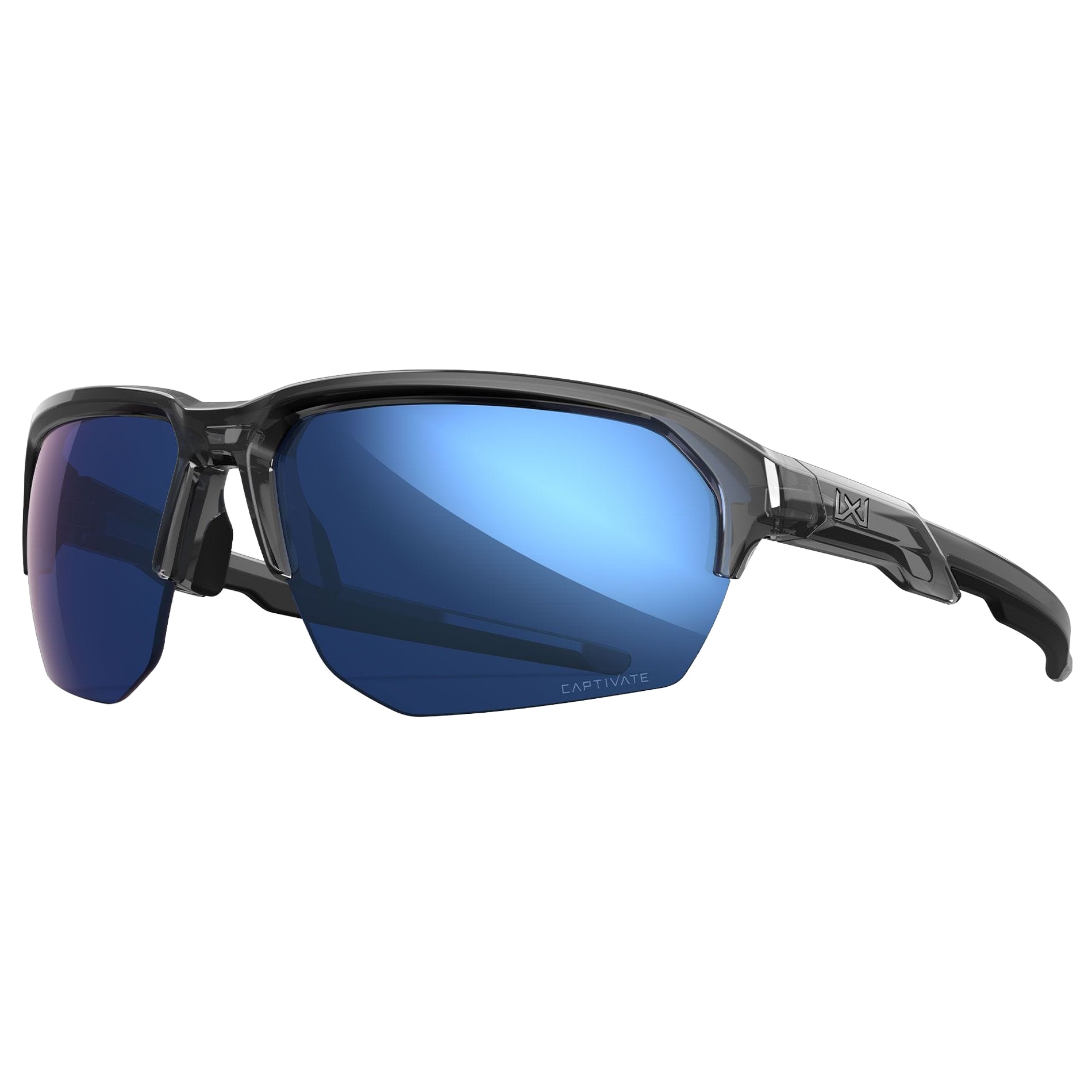 Okulary Wiley X WX JAKL - Captivate Polarized Blue Mirror/Gloss Crystal Grey