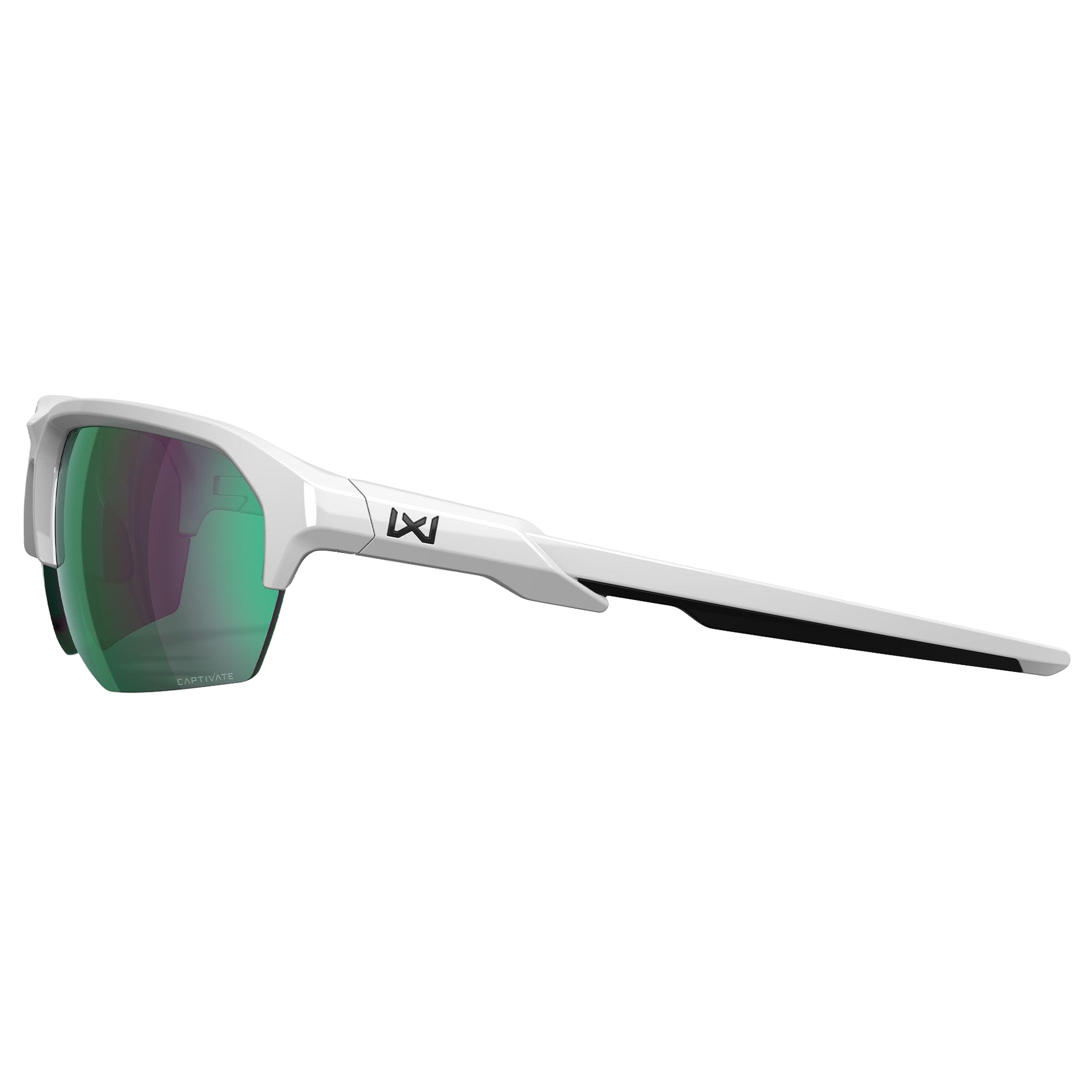 Okulary Wiley X WX JAKL - Captivate Polarized Green Mirror/Polished White