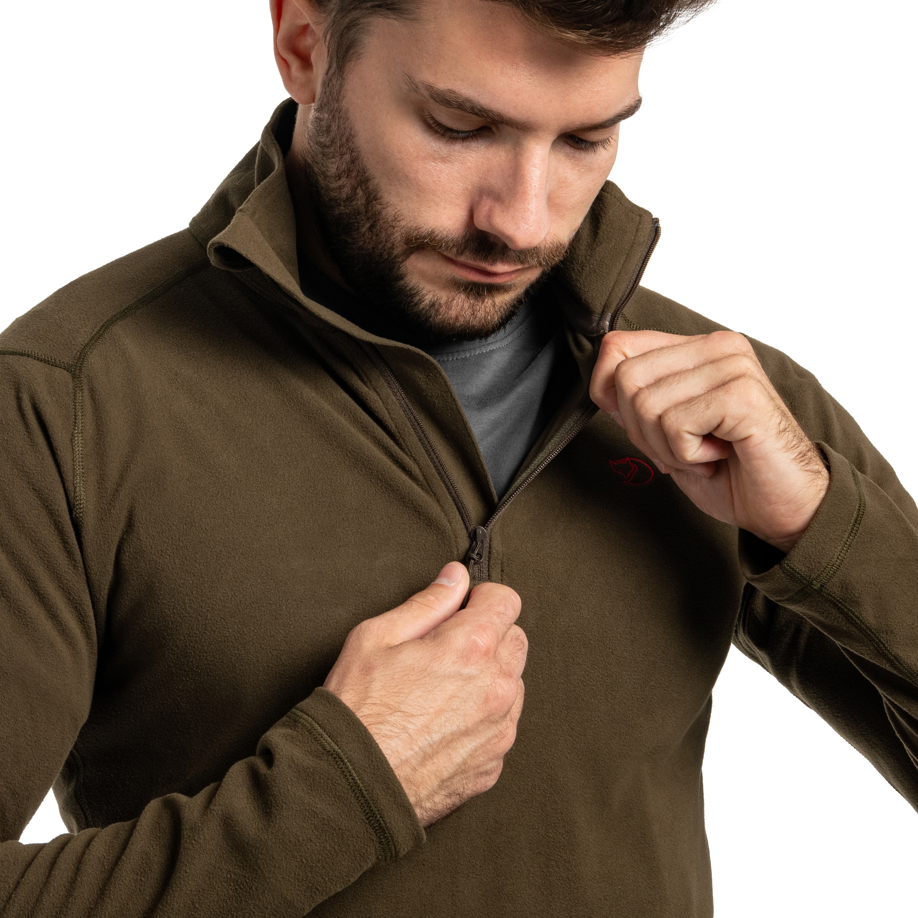 Флісова кофта Fjallraven Pine Fleece - Dark Olive