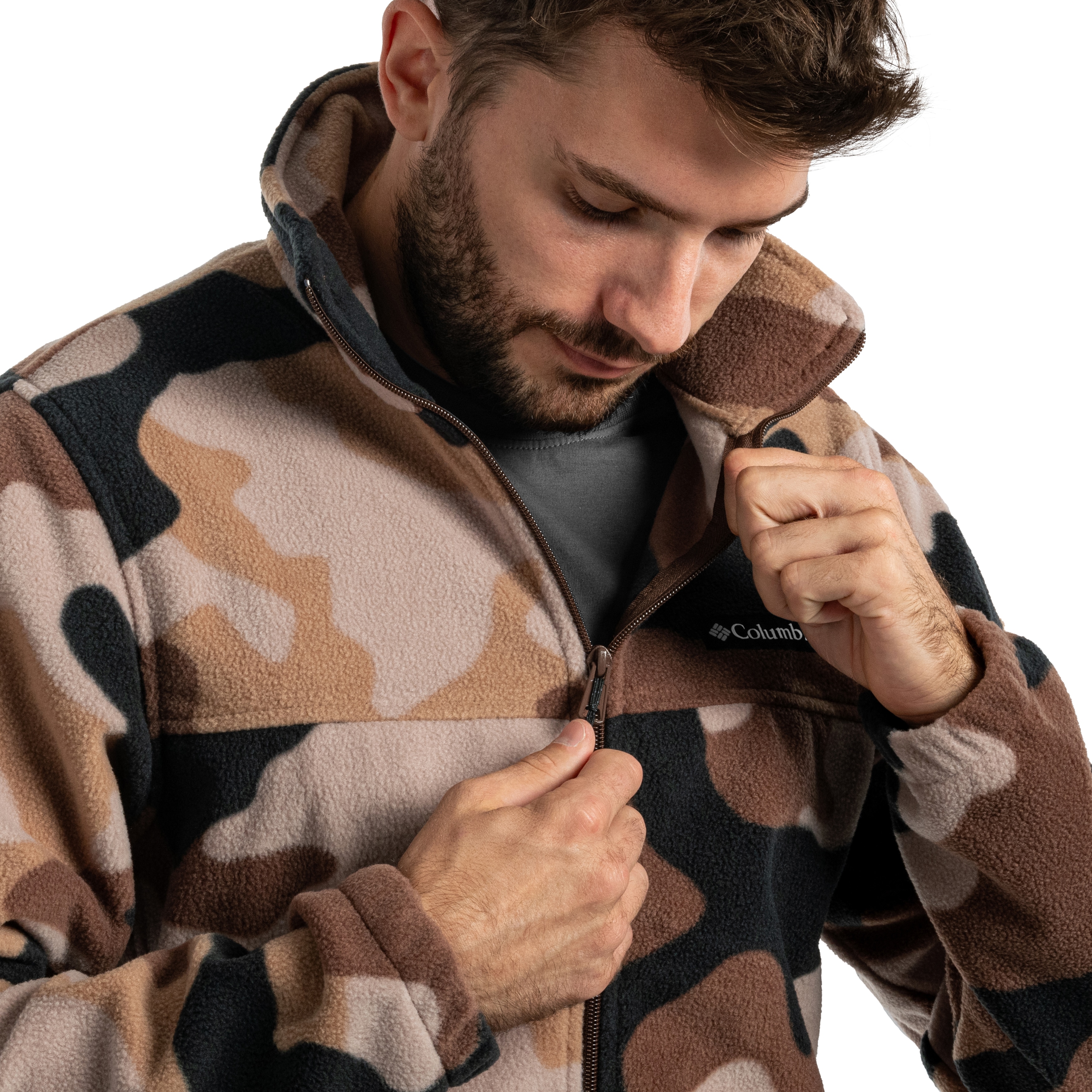 Polar Columbia Steens Mountain Printed Jacket - Tobacco Mod Camo