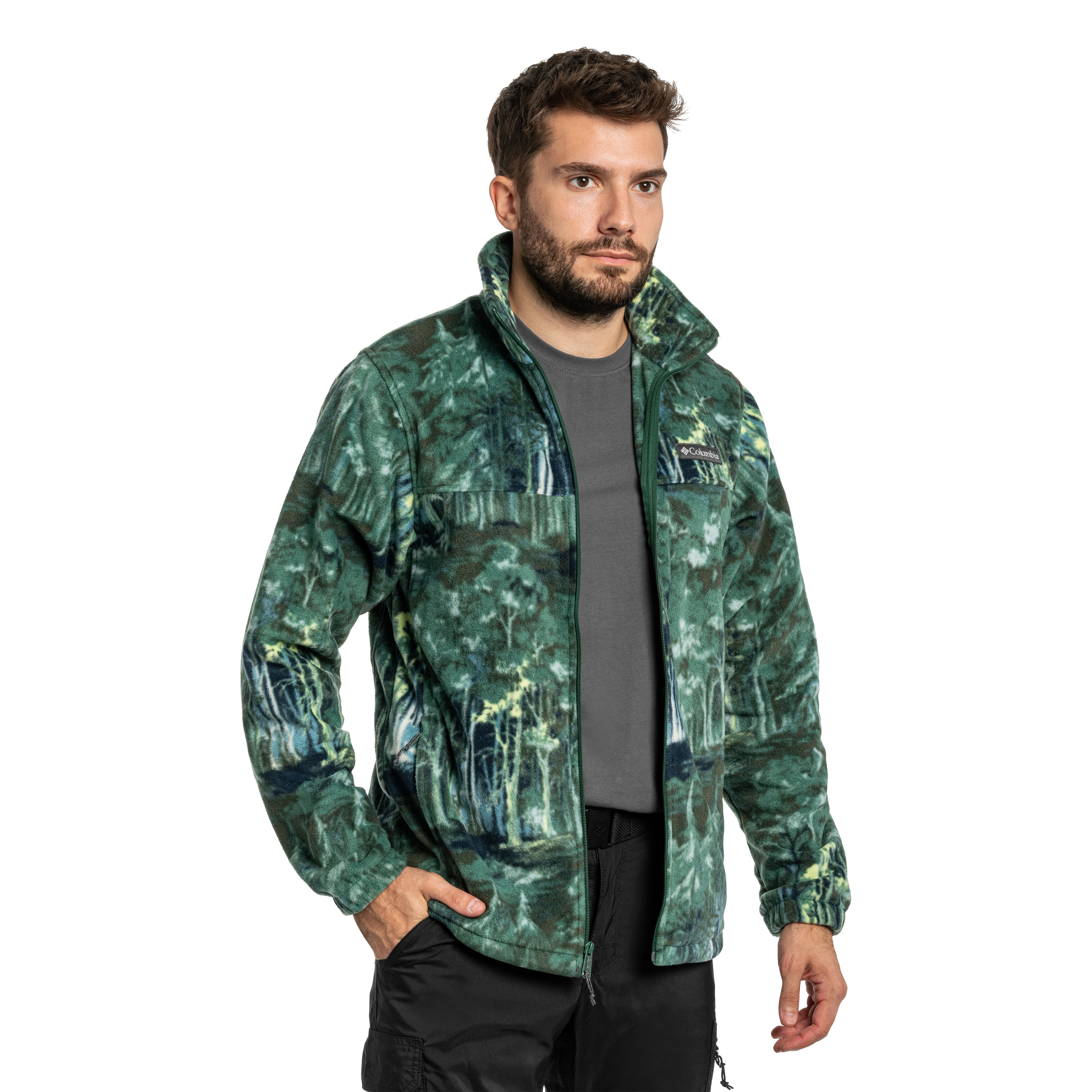 Polar Columbia Steens Mountain Printed Jacket - Rain Forest