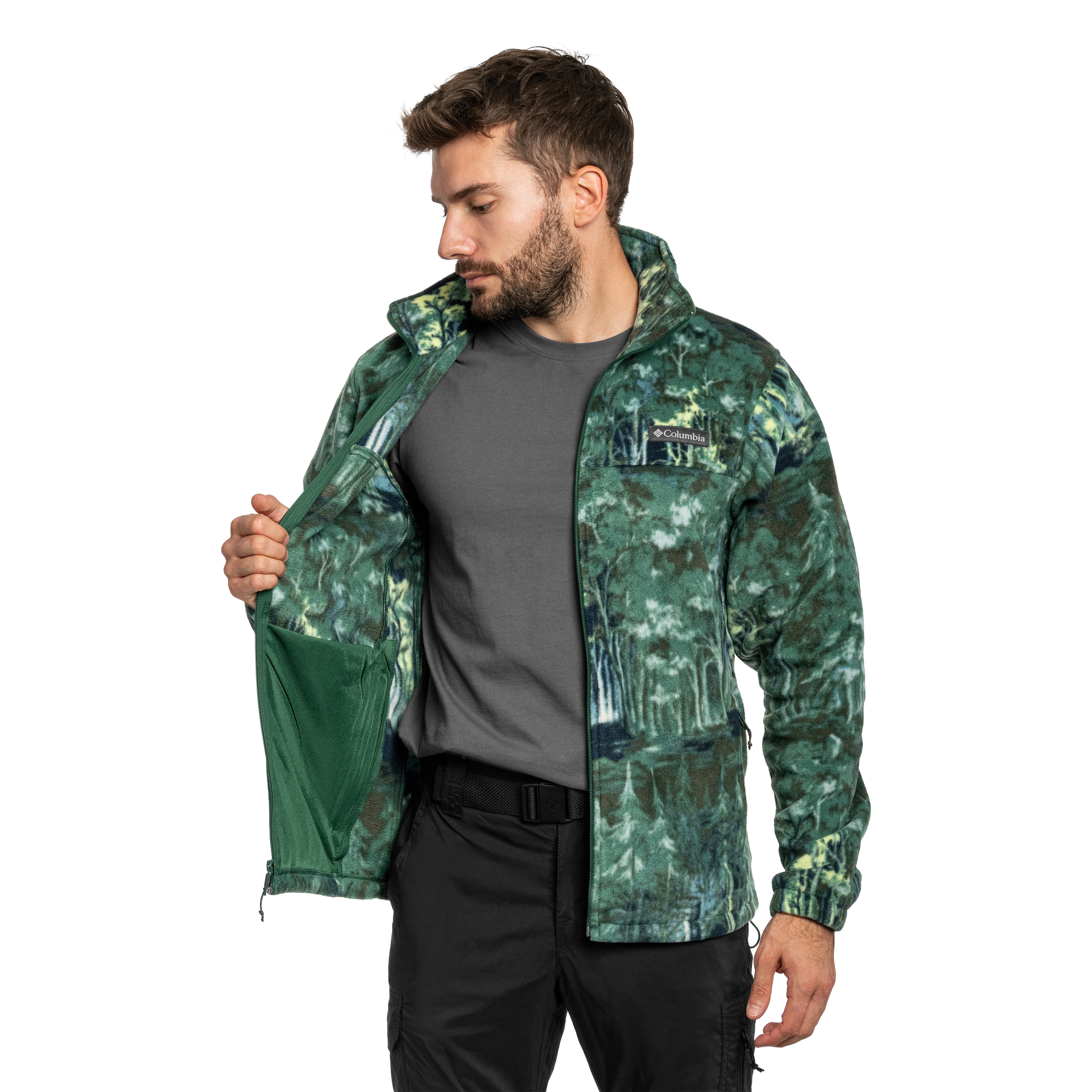 Polar Columbia Steens Mountain Printed Jacket - Rain Forest