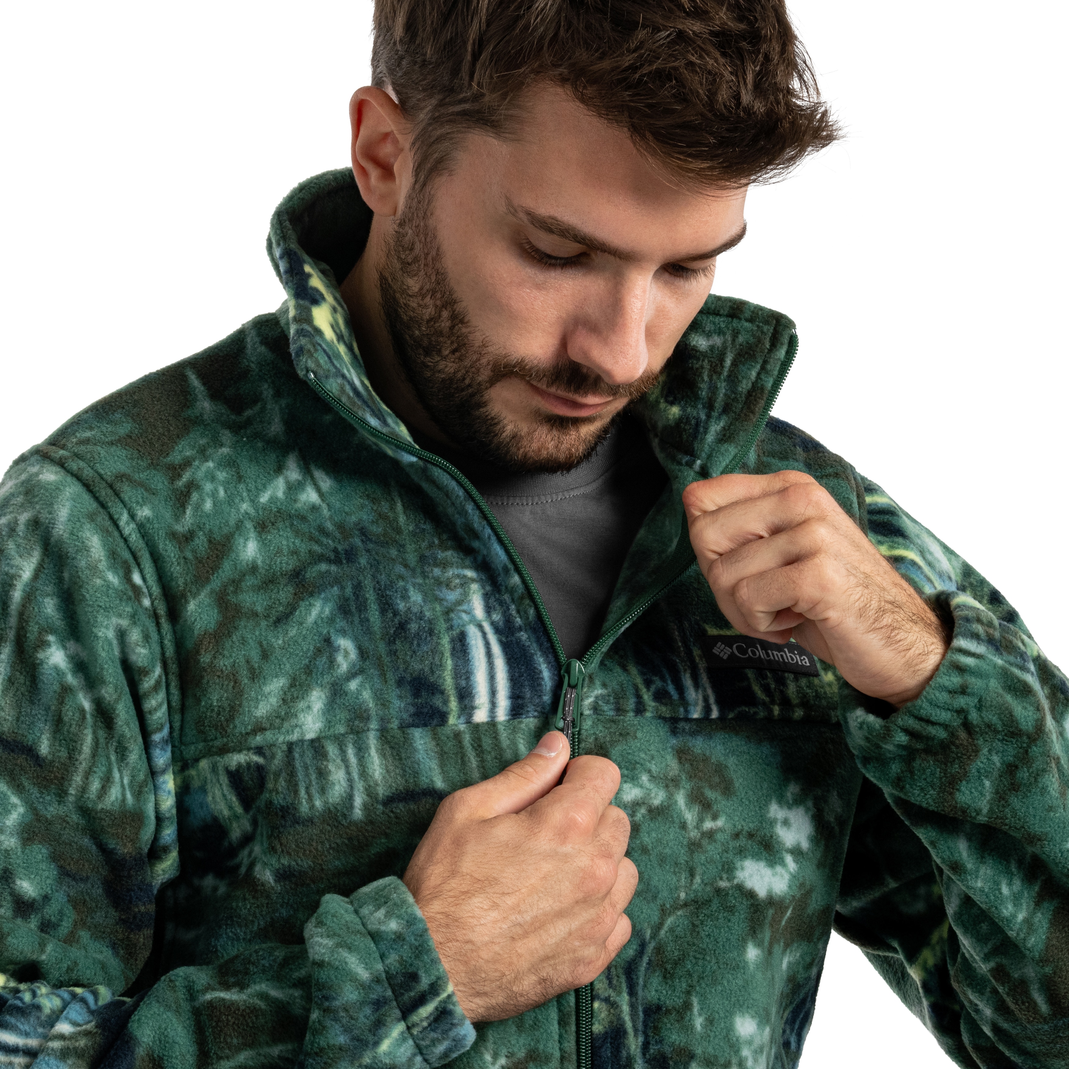 Polar Columbia Steens Mountain Printed Jacket - Rain Forest