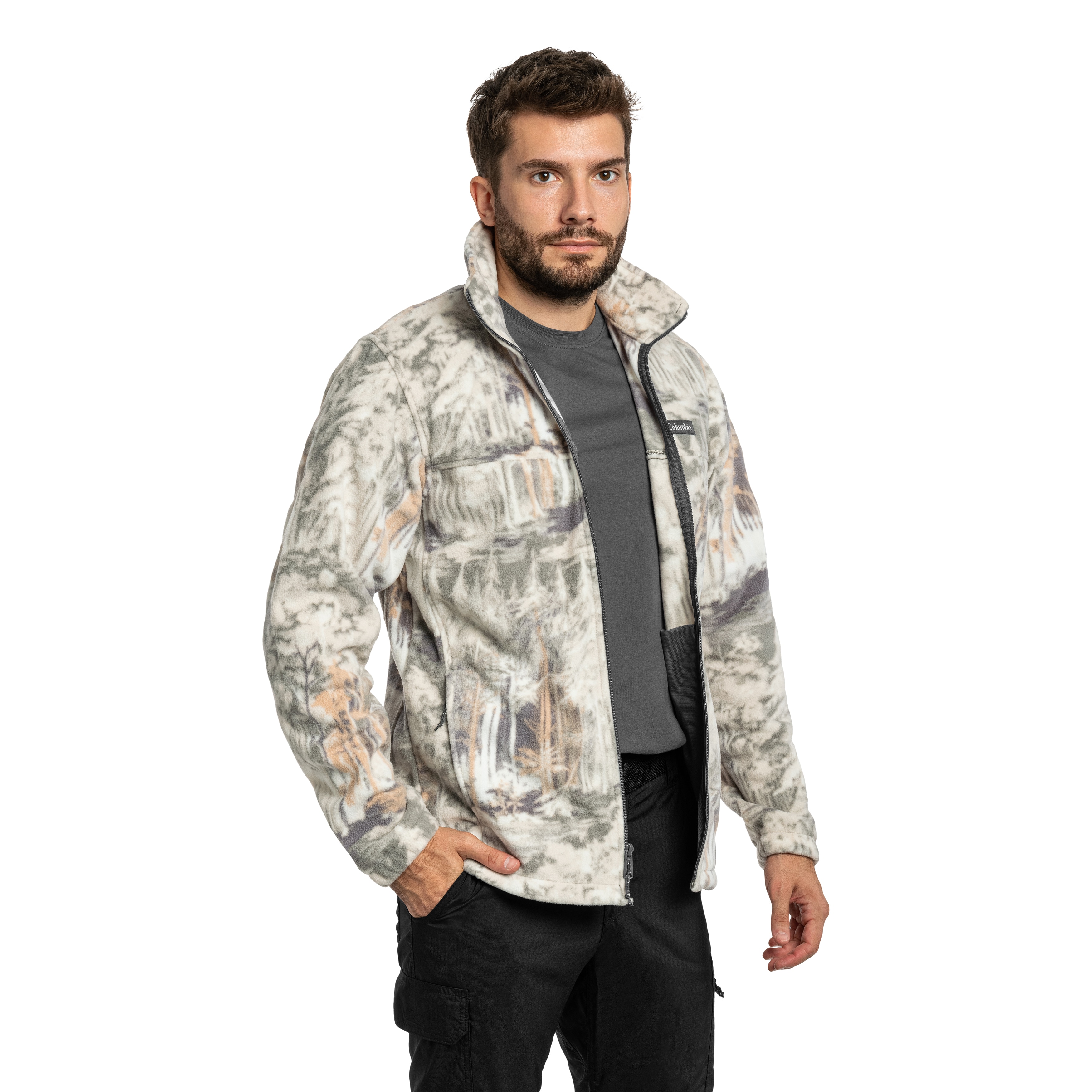 Флісова кофта Columbia Steens Mountain Printed Jacket - City Grey Deschutestrees