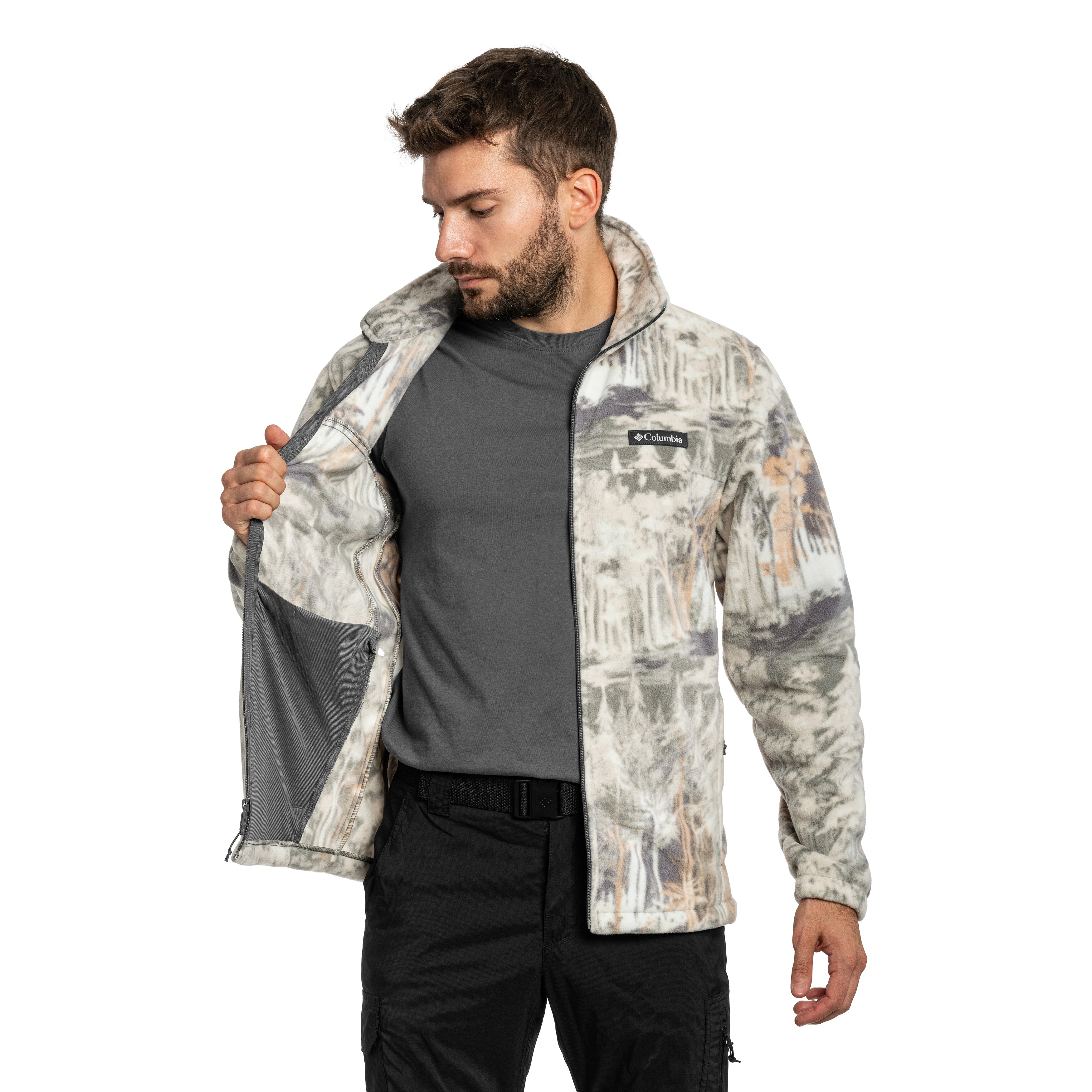 Флісова кофта Columbia Steens Mountain Printed Jacket - City Grey Deschutestrees