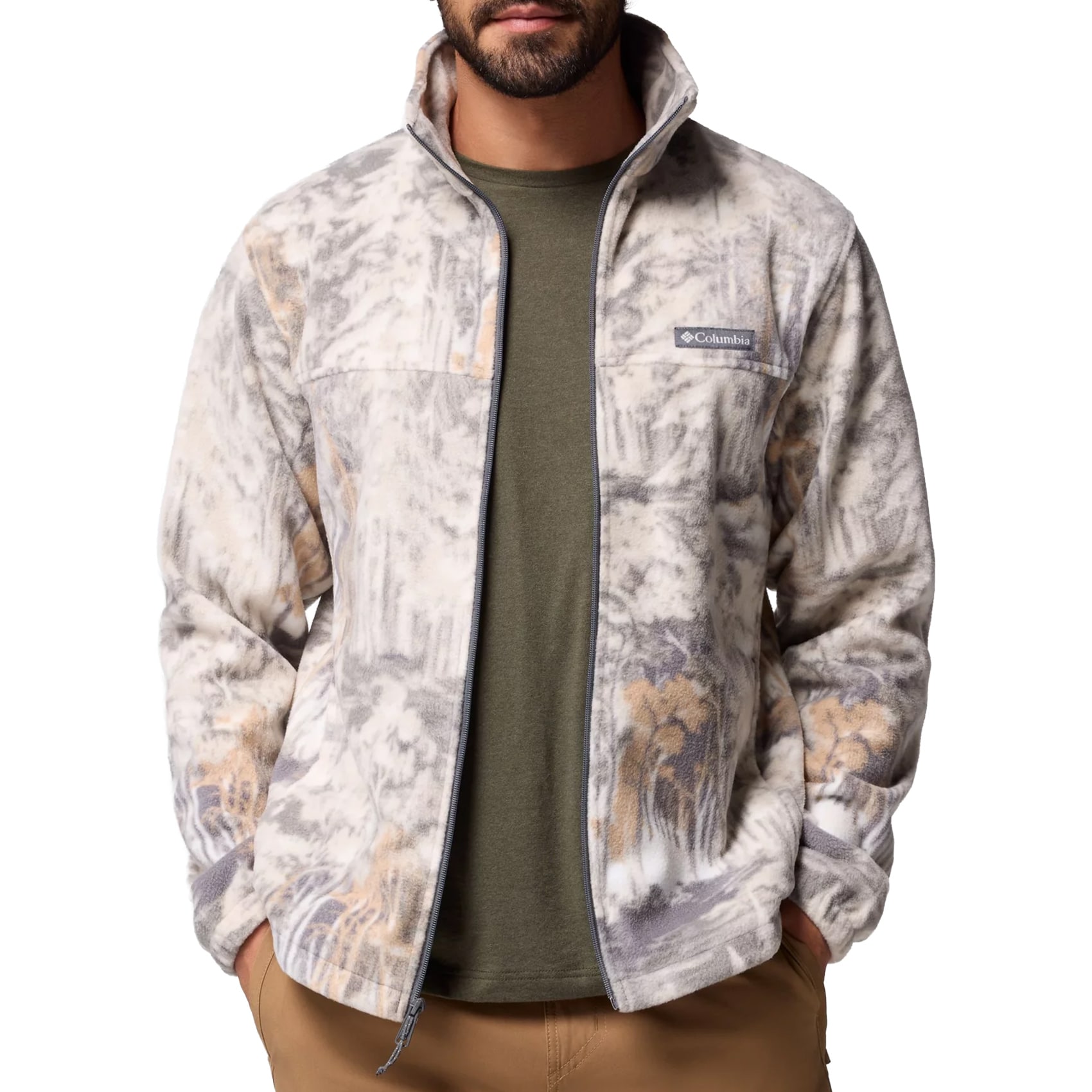 Polar Columbia Steens Mountain Printed Jacket - City Grey Deschutestrees