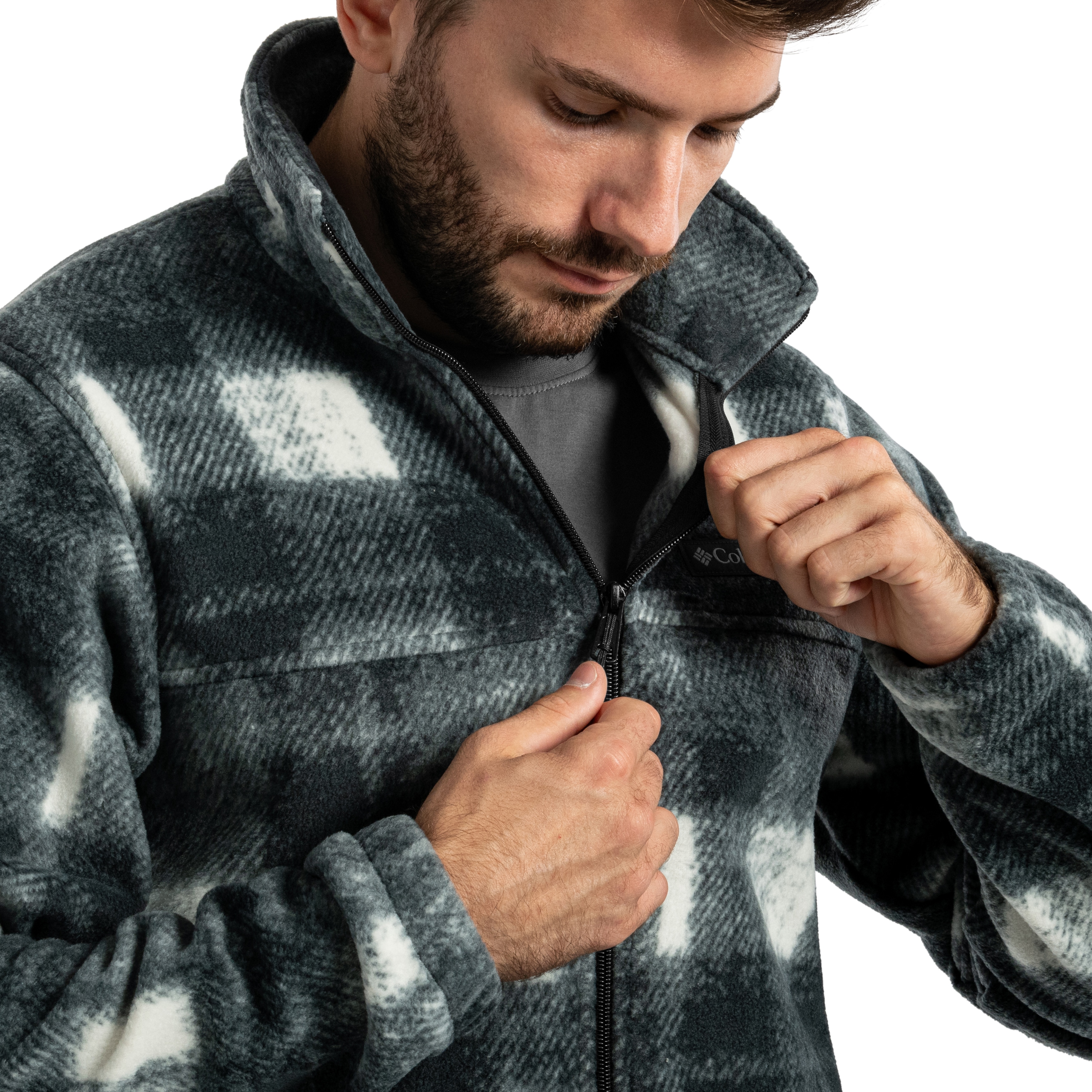 Polar Columbia Steens Mountain Printed Jacket - Chalk Omblur