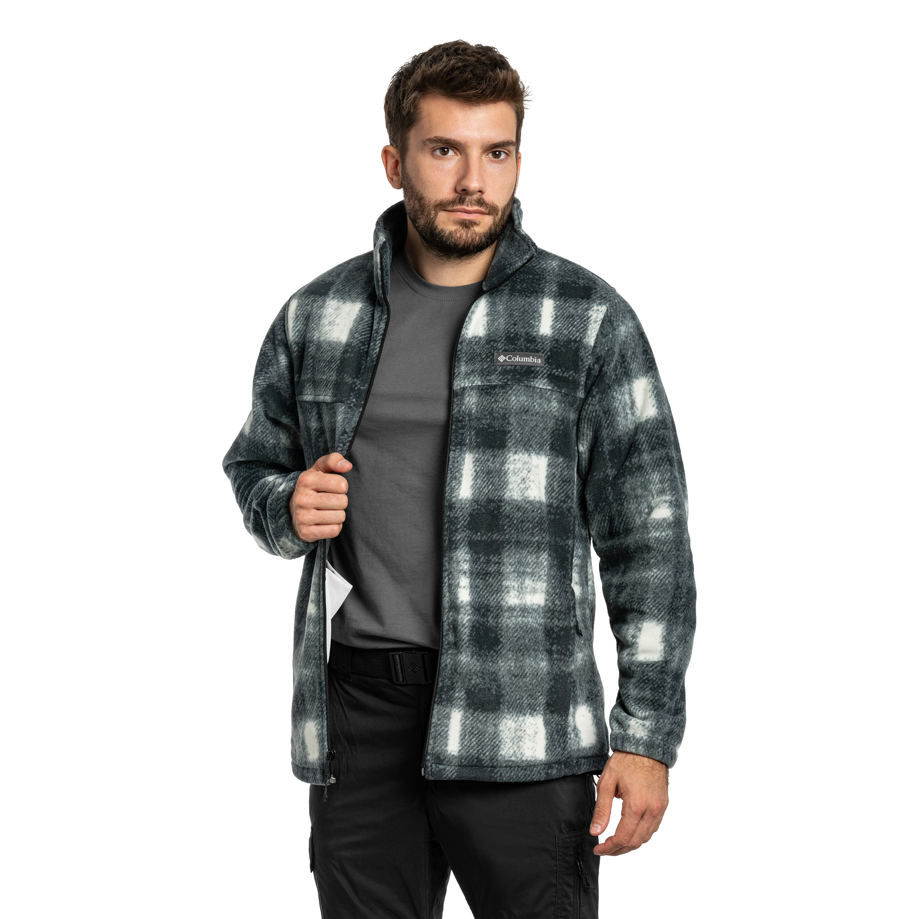 Флісова кофта Columbia Steens Mountain Printed Jacket - Chalk Omblur