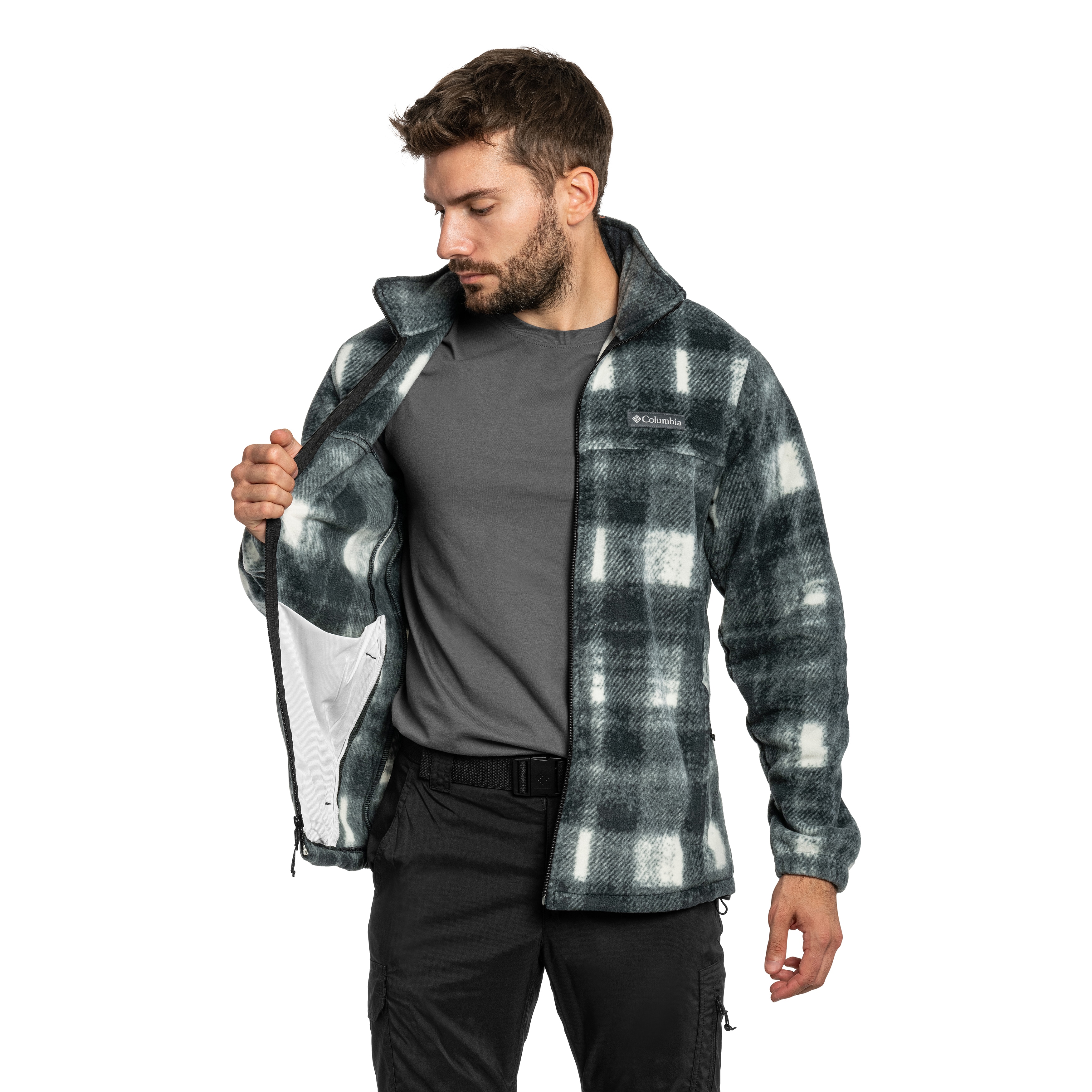 Флісова кофта Columbia Steens Mountain Printed Jacket - Chalk Omblur