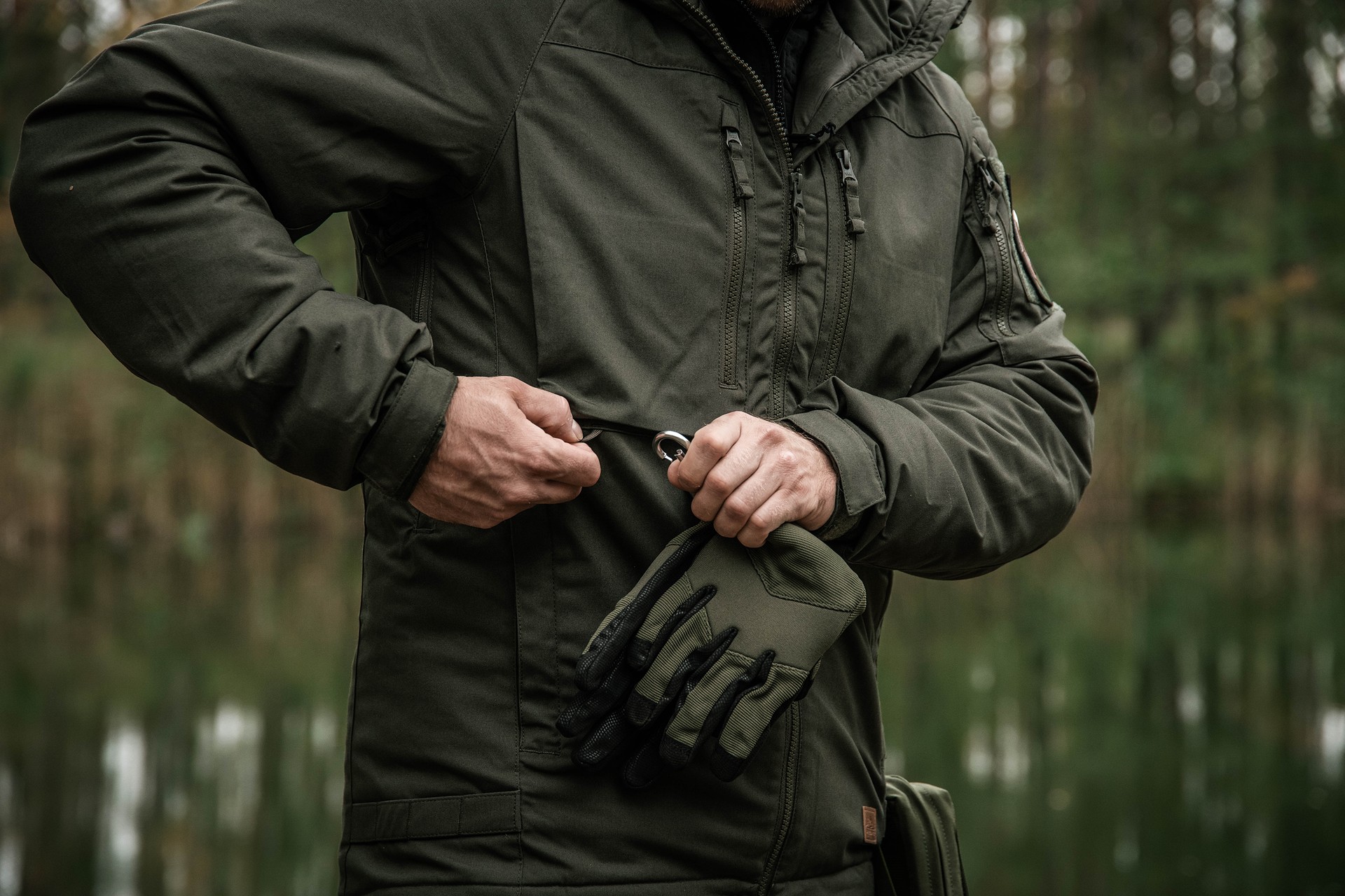 Kurtka Helikon Winter Yukon Duracanvas - Taiga Green