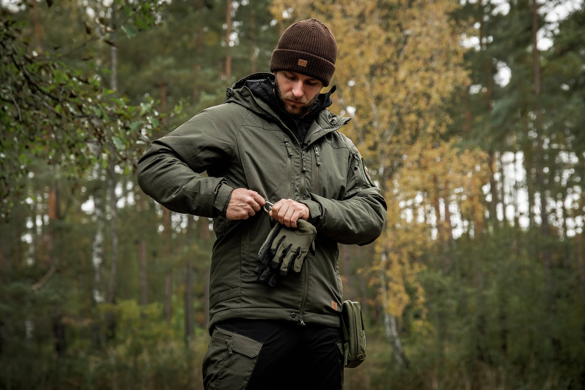 Kurtka Helikon Winter Yukon Duracanvas - Taiga Green