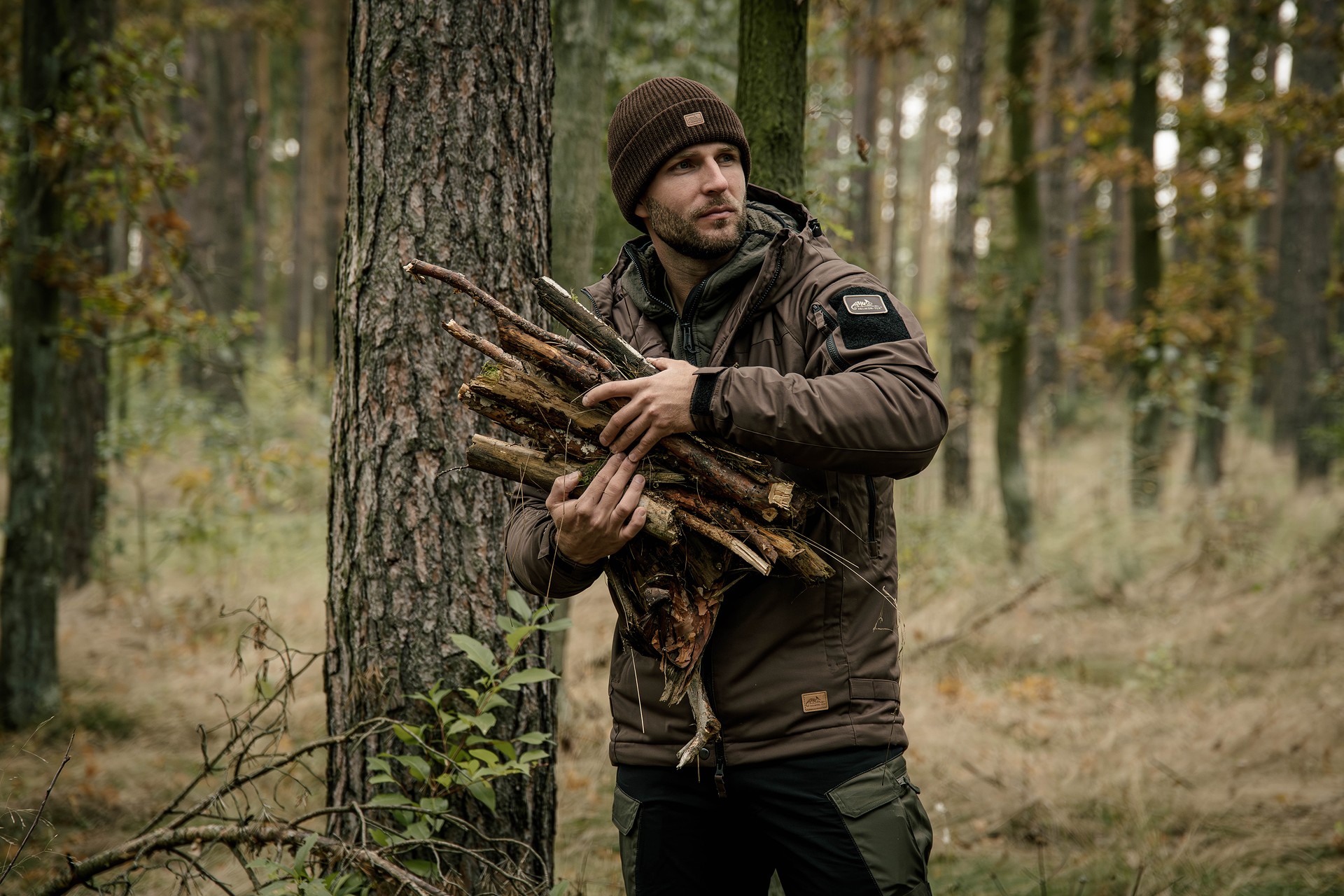 Kurtka Helikon Winter Yukon Duracanvas - Earth Brown