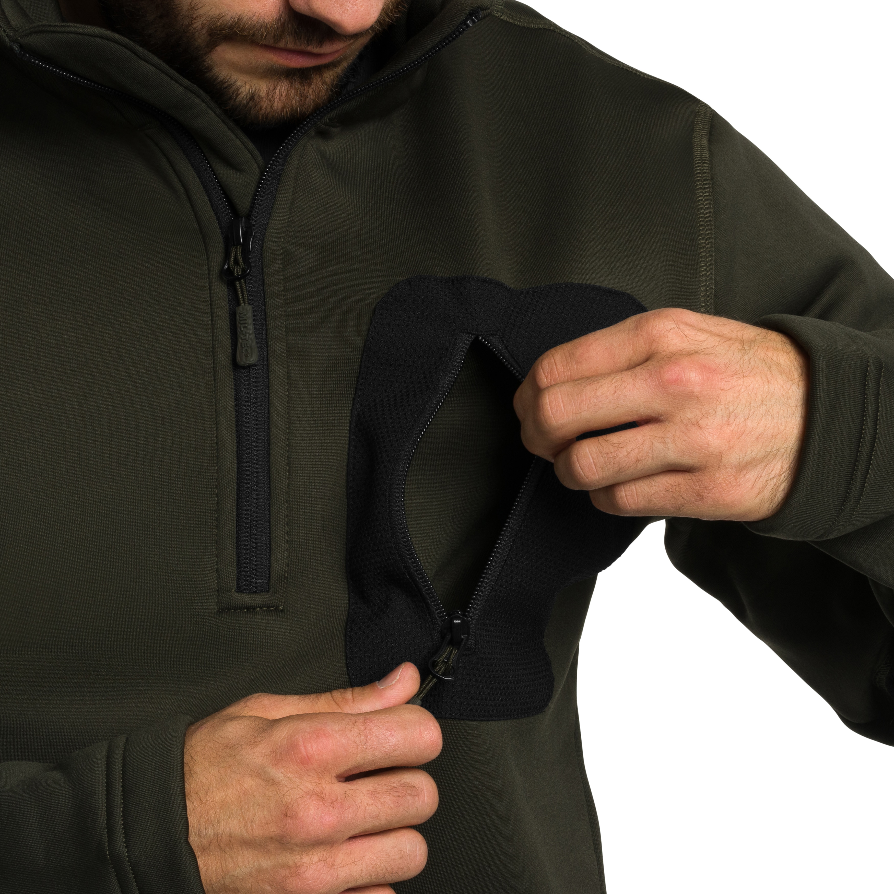 Bluza Mil-Tec Thermo Fleece Zip - Olive
