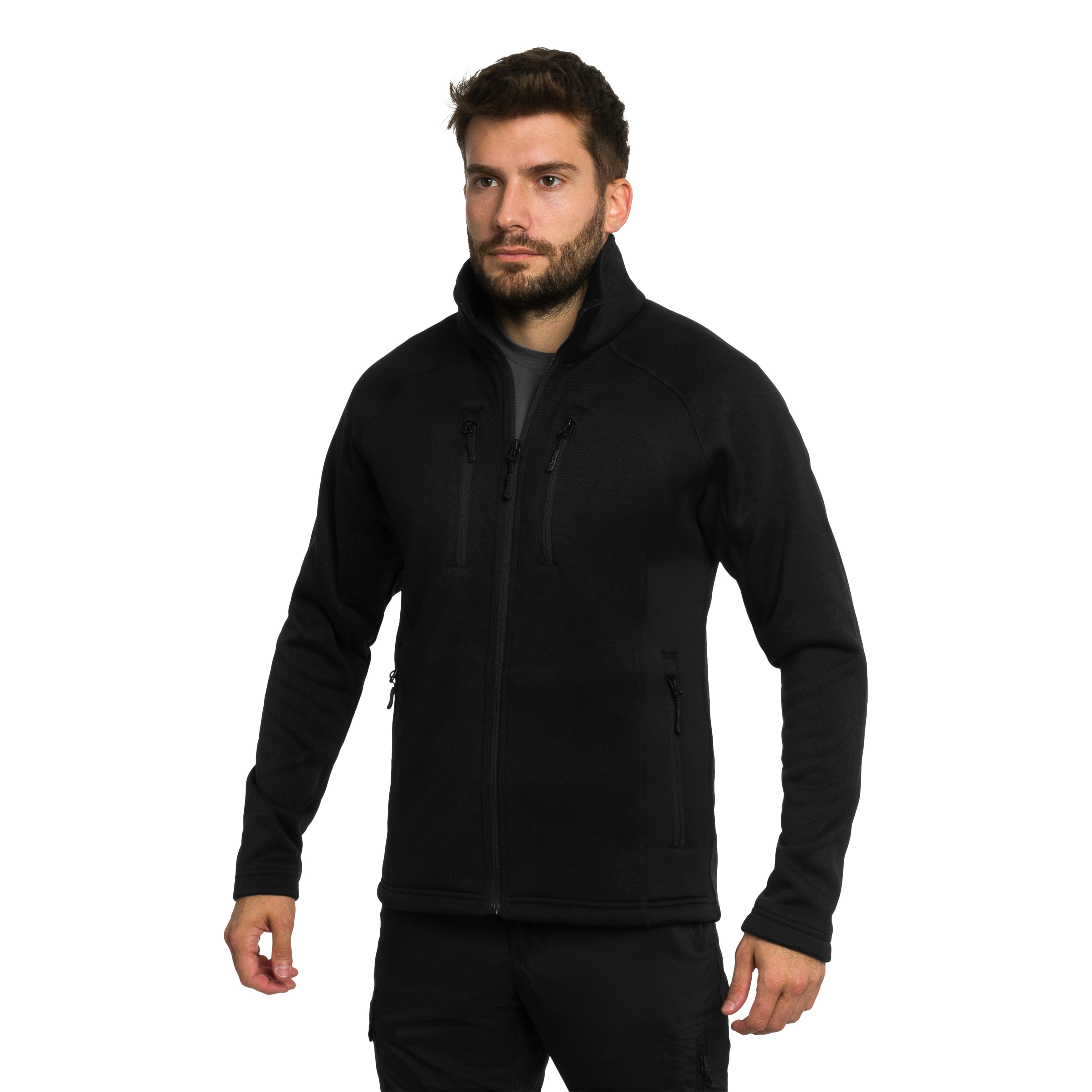 Флісова кофта Mil-Tec Outdoor Structure Fleece - Black
