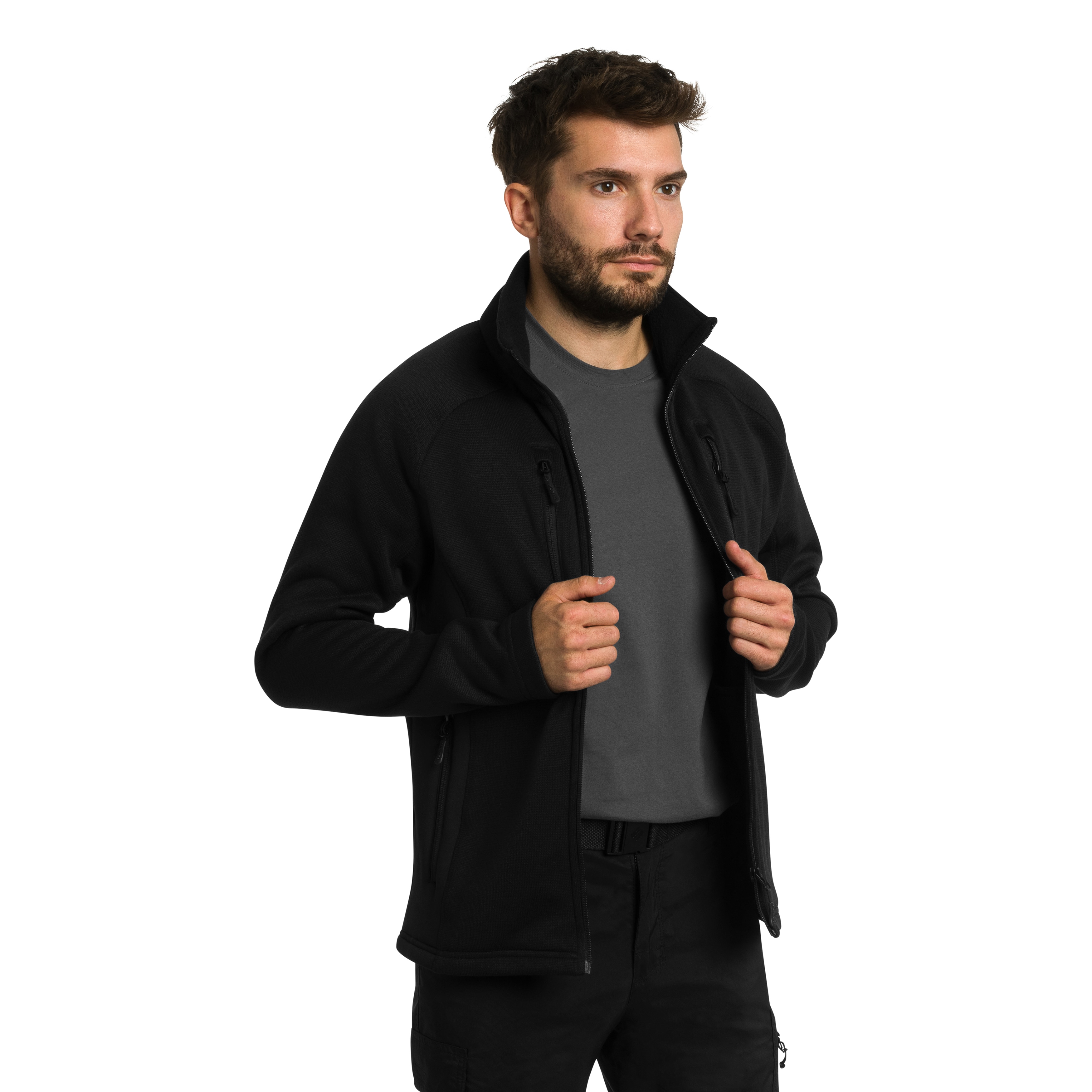Флісова кофта Mil-Tec Outdoor Structure Fleece - Black