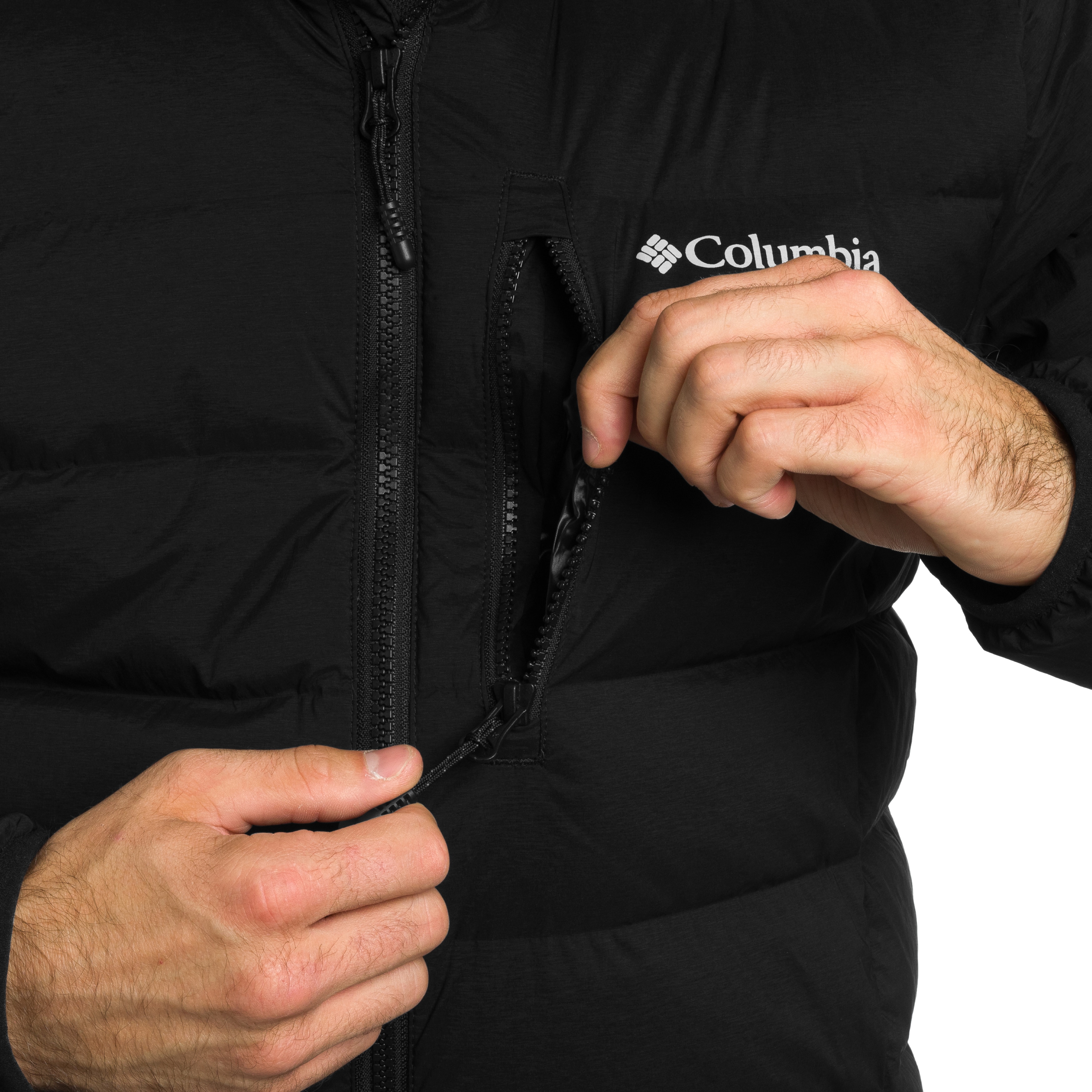 Kurtka Columbia Drift Peak Stretch Down Hooded - Black