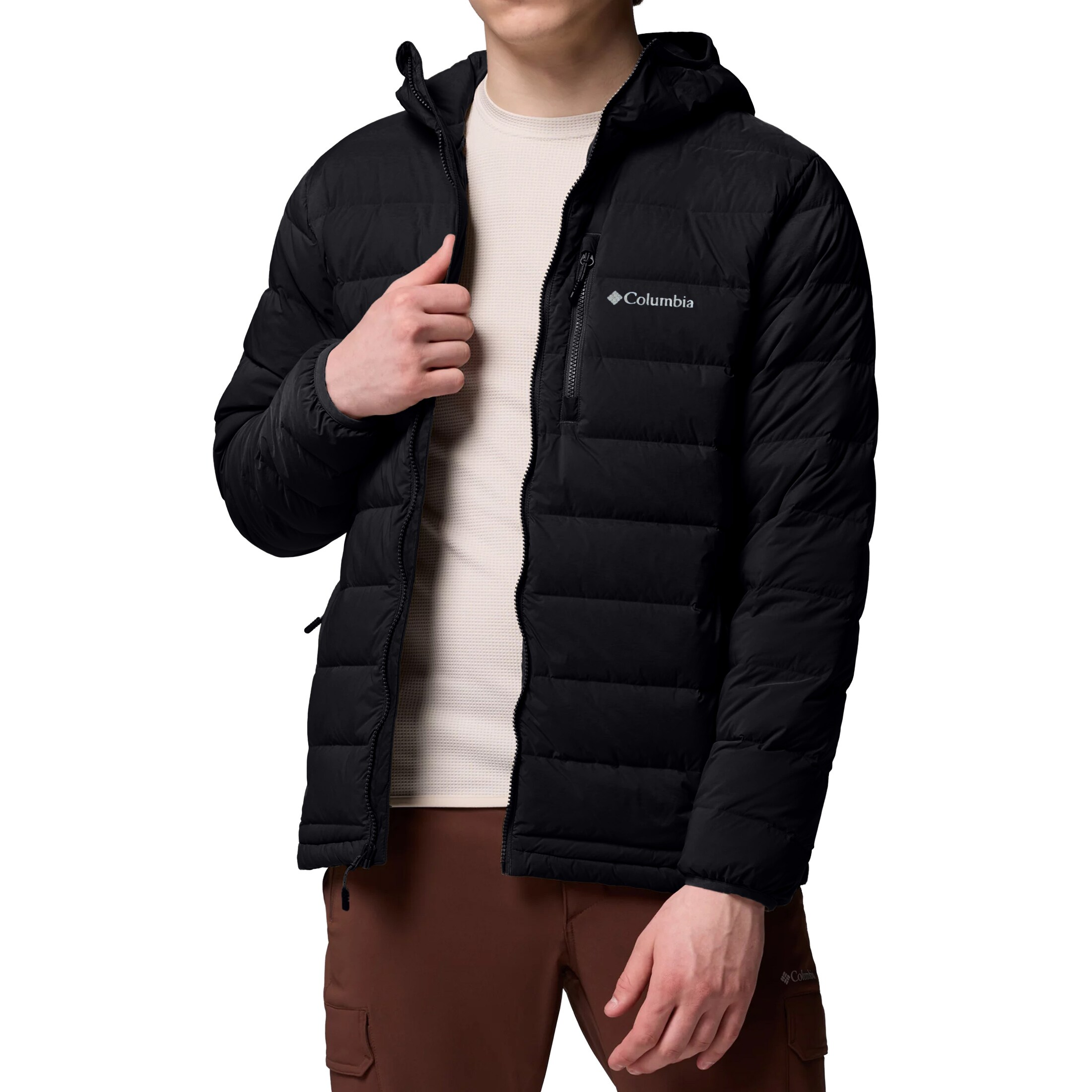 Kurtka Columbia Drift Peak Stretch Down Hooded - Black