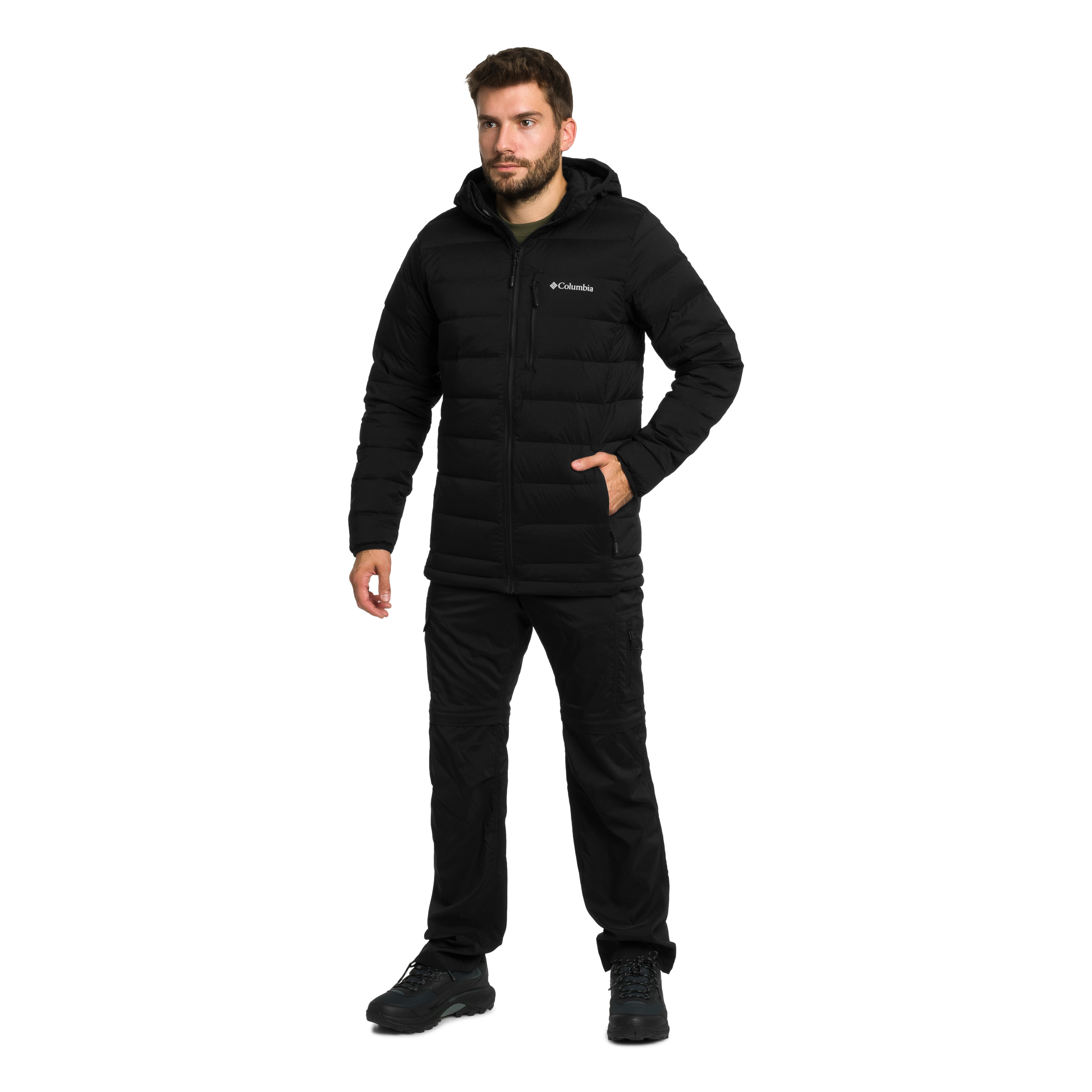 Kurtka Columbia Drift Peak Stretch Down Hooded - Black