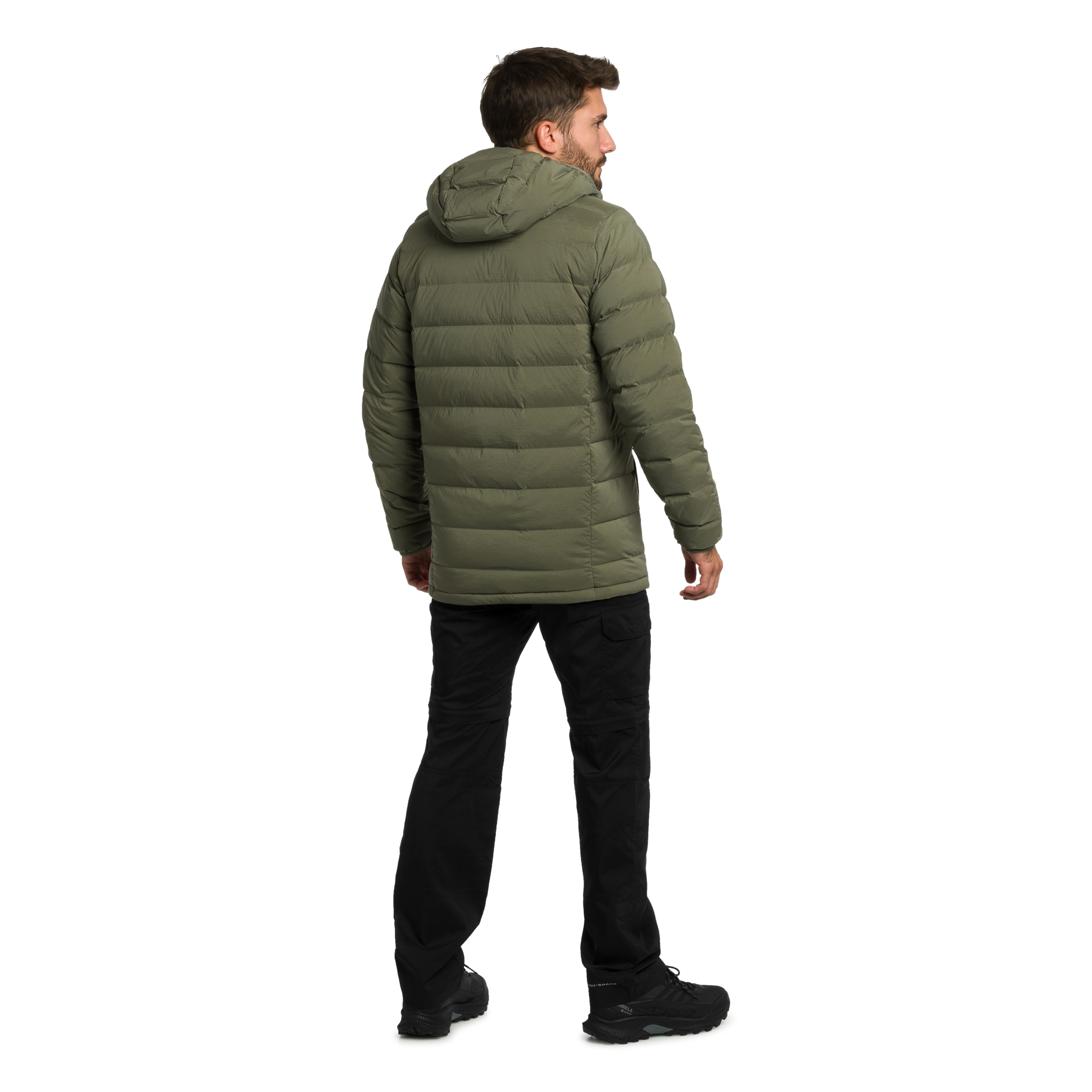 Kurtka Columbia Drift Peak Stretch Down Hooded - Stone Green