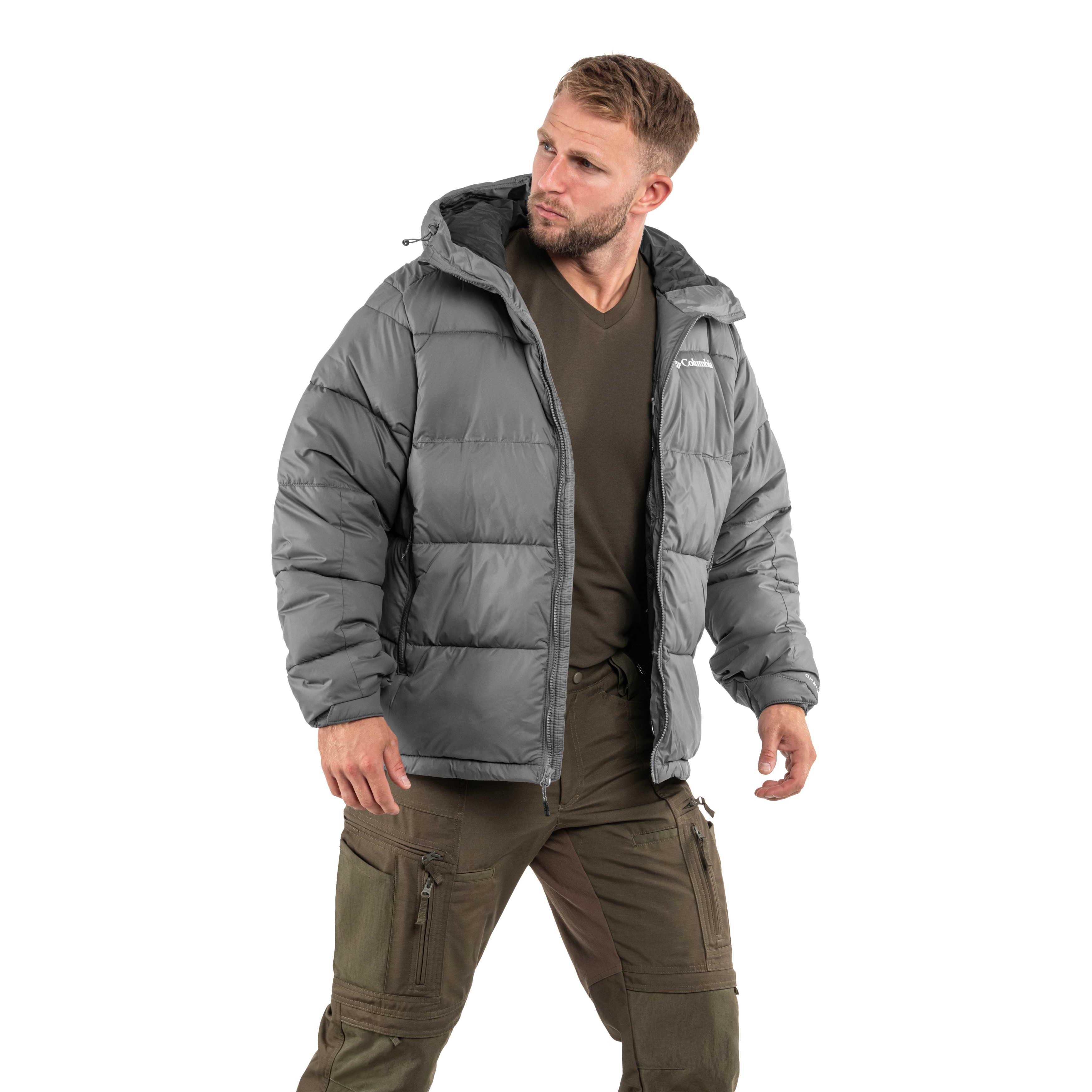 Kurtka Columbia Pike Lake II Hooded Jacket v25 - City Grey