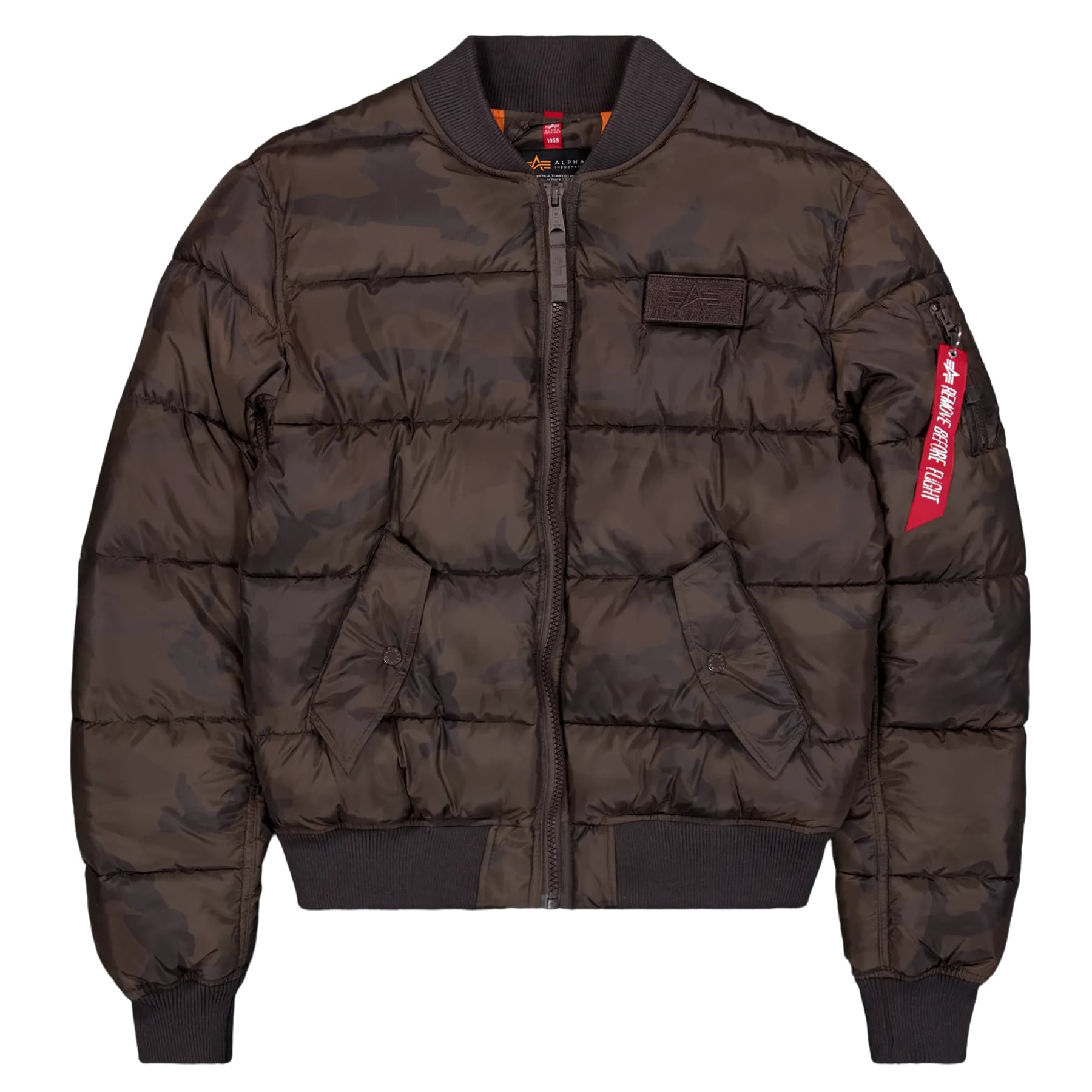 Kurtka Alpha Industries MA-1 Puffer Bomber - Dark Olive Camo
