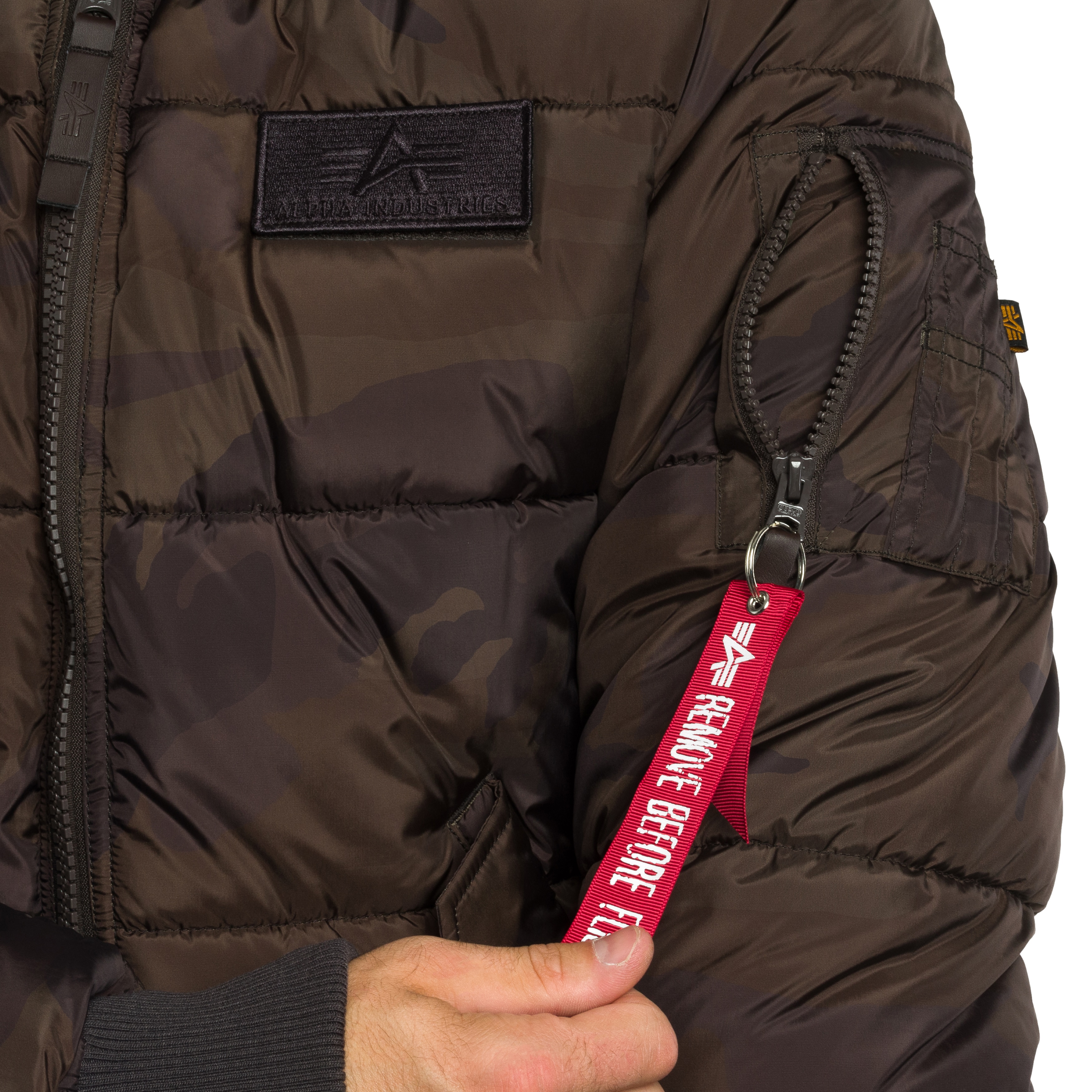 Kurtka Alpha Industries MA-1 Puffer Bomber - Dark Olive Camo