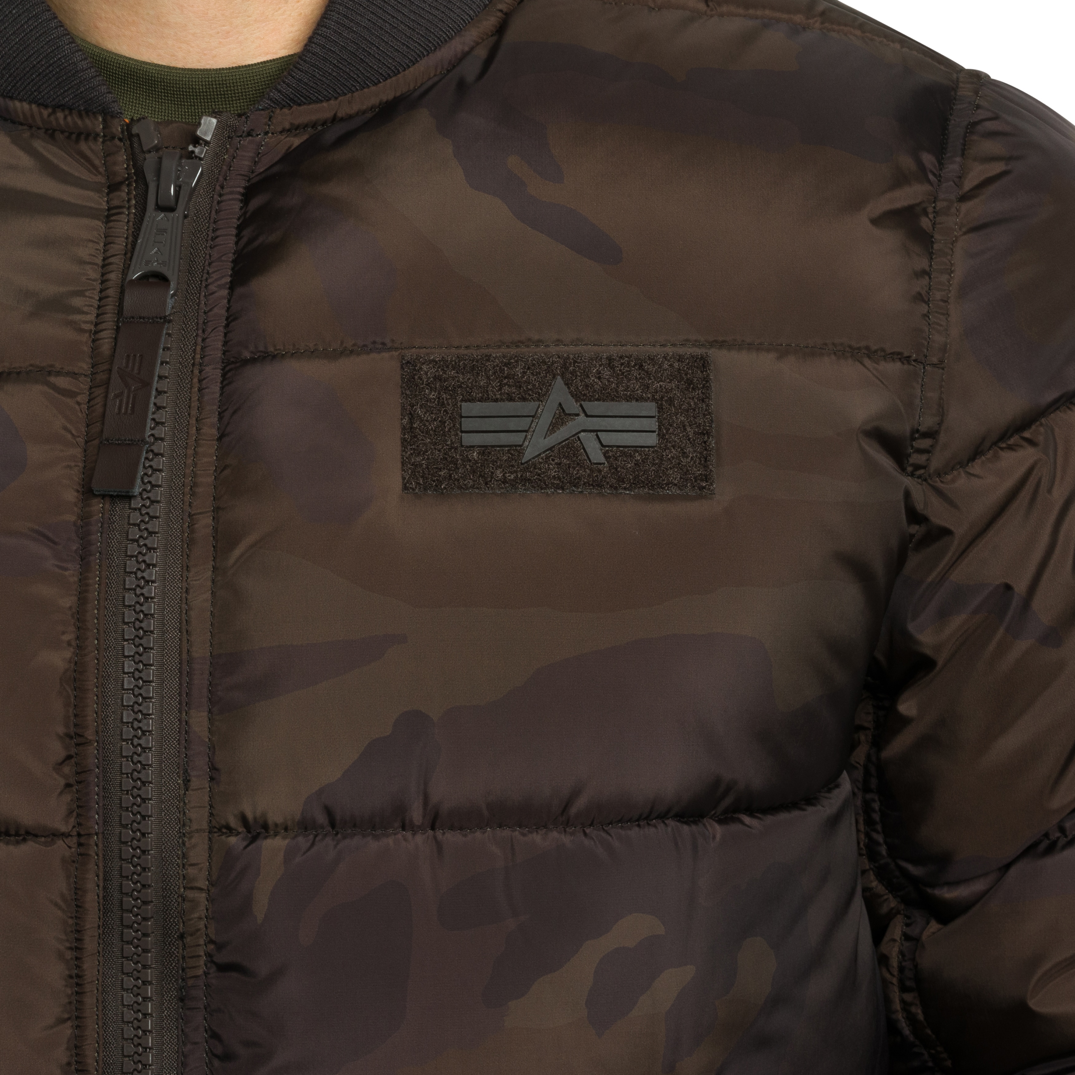 Kurtka Alpha Industries MA-1 Puffer Bomber - Dark Olive Camo