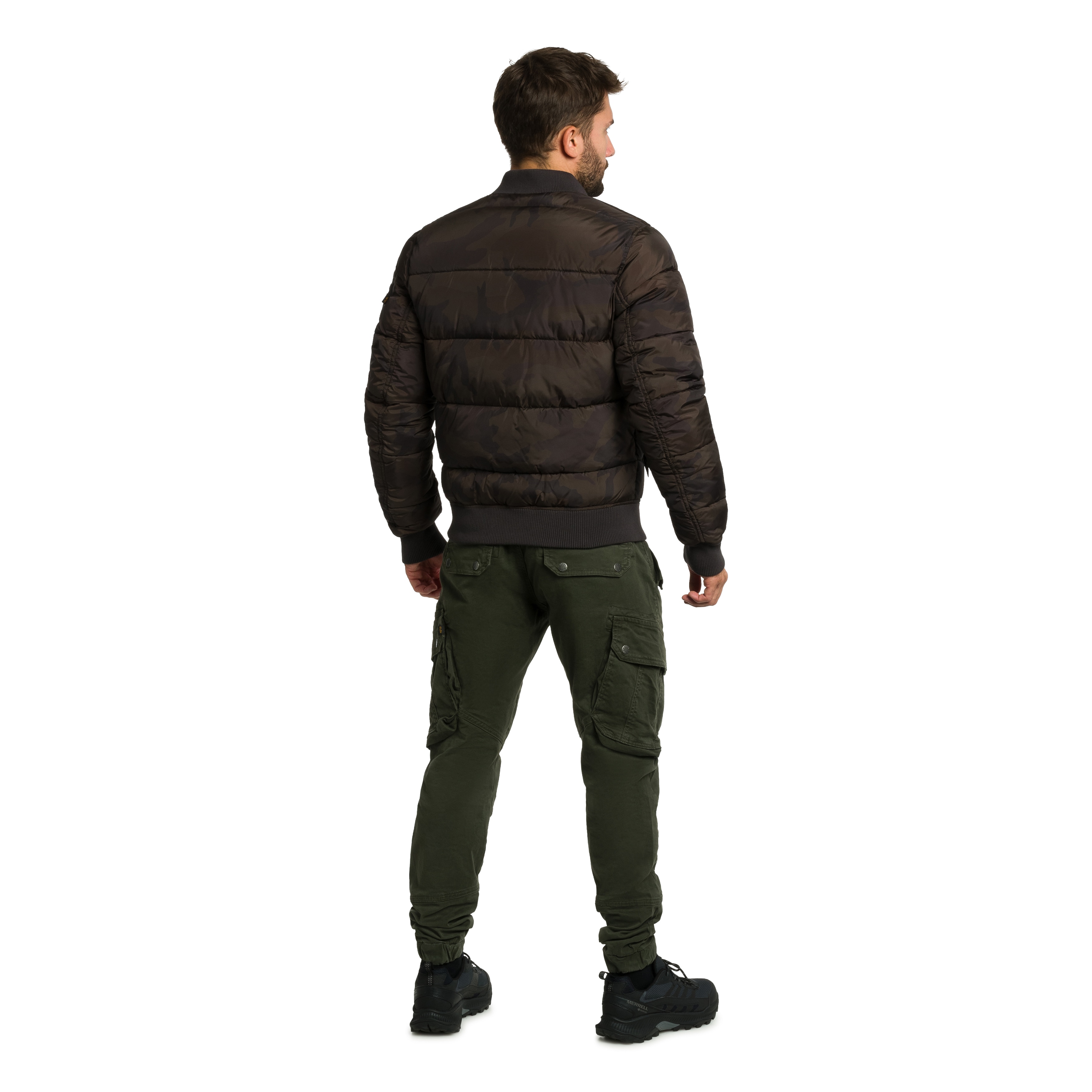 Kurtka Alpha Industries MA-1 Puffer Bomber - Dark Olive Camo