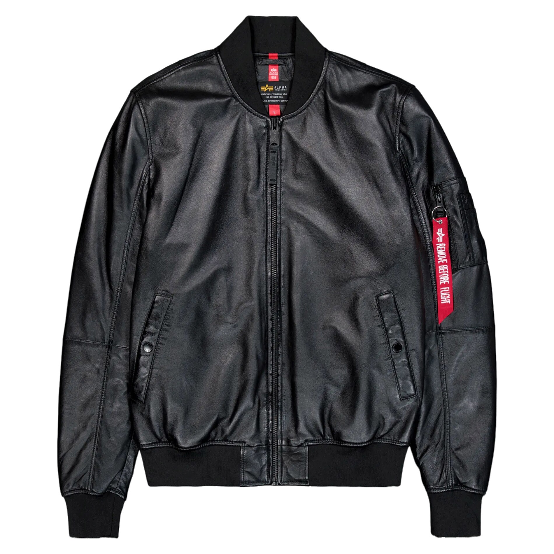 Куртка Alpha Industries MA-1 Leather Bomber - Black