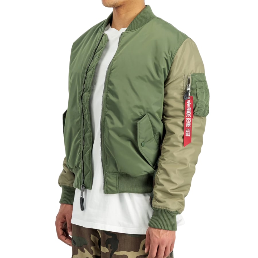 Куртка Alpha Industries MA-1 Camo Back Embroidery Bomber - Sage Green
