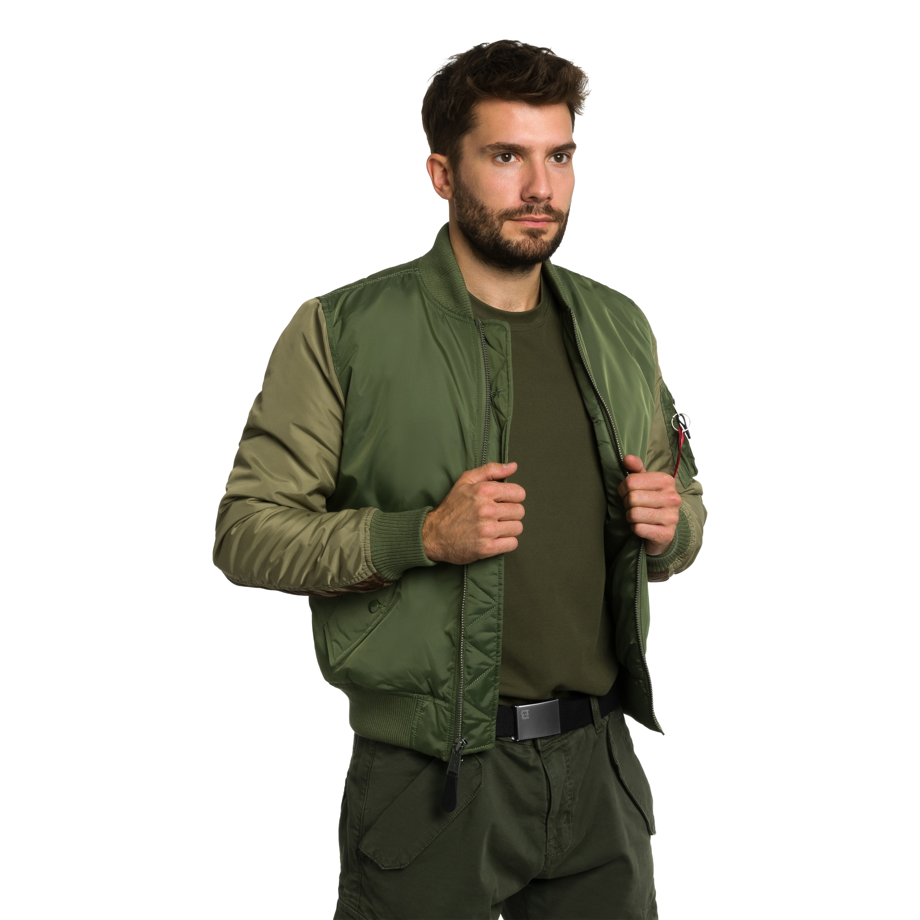 Kurtka Alpha Industries MA-1 Camo Back Embroidery Bomber - Sage Green