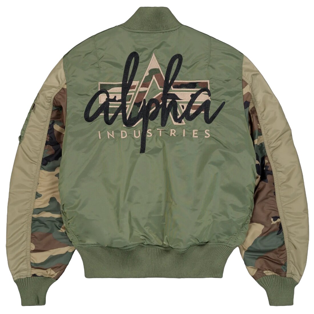 Куртка Alpha Industries MA-1 Camo Back Embroidery Bomber - Sage Green