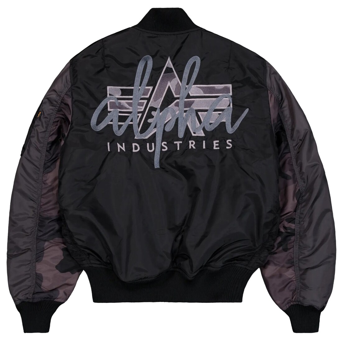 Куртка Alpha Industries MA-1 Camo Back Embroidery Bomber - Black