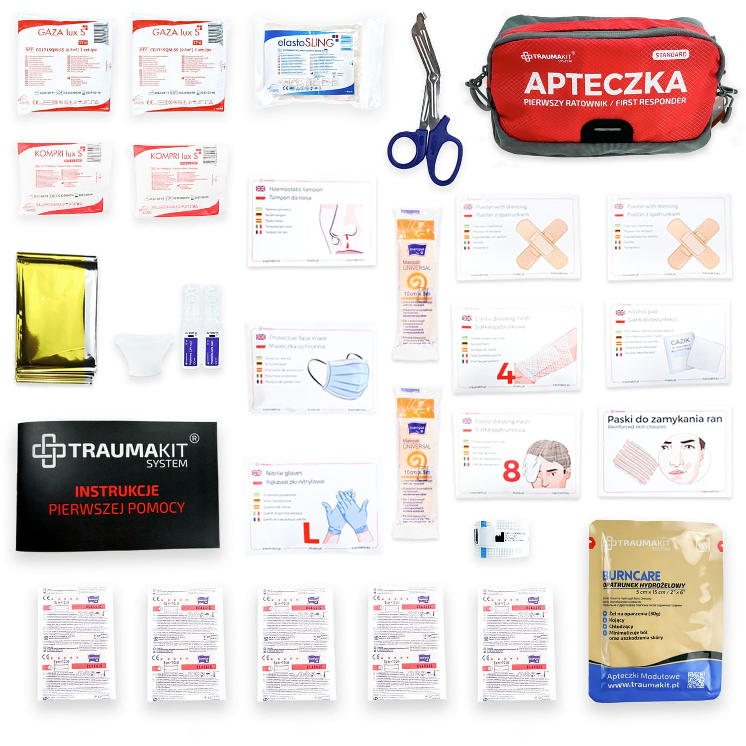 Apteczka STANDARD AedMax Pierwszy Ratownik Trauma Kit