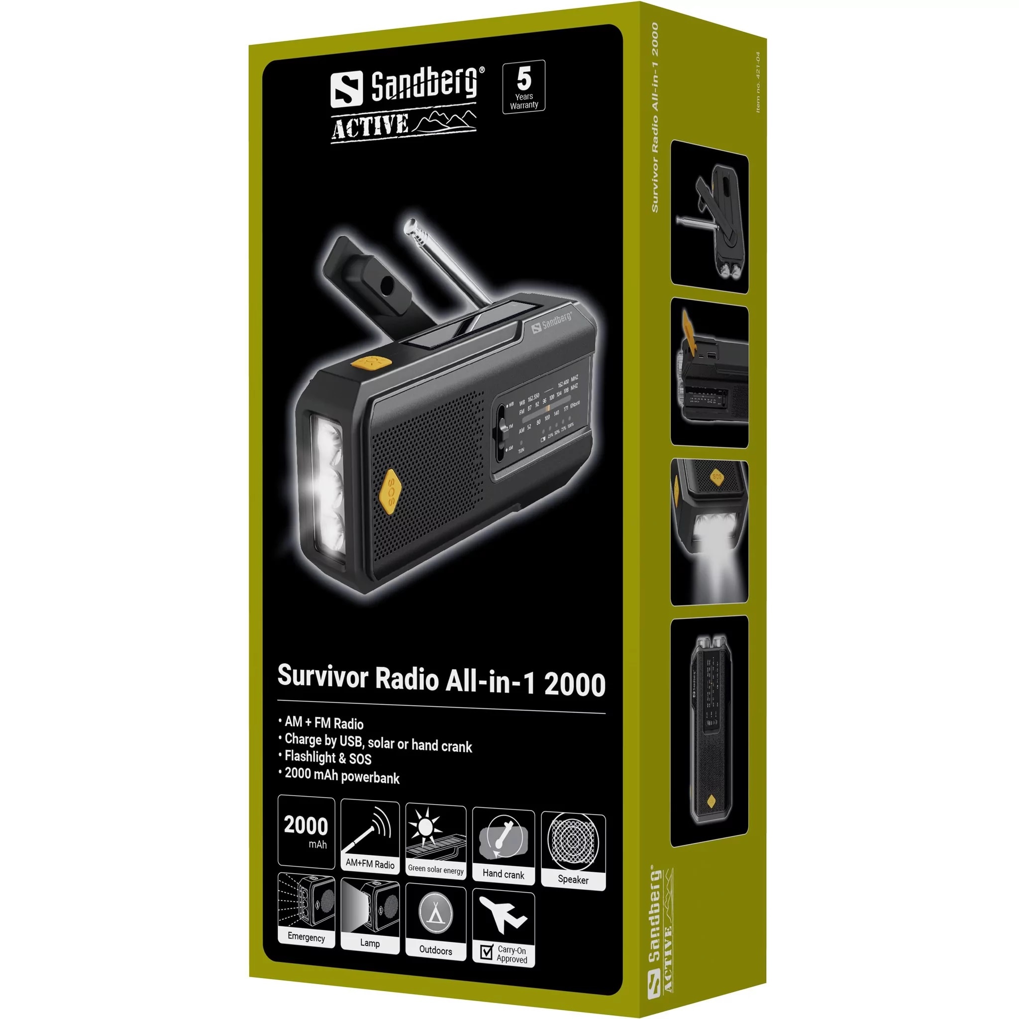 Аварійне радіо Sandberg Survivor All-in-1 2000 AM/FM