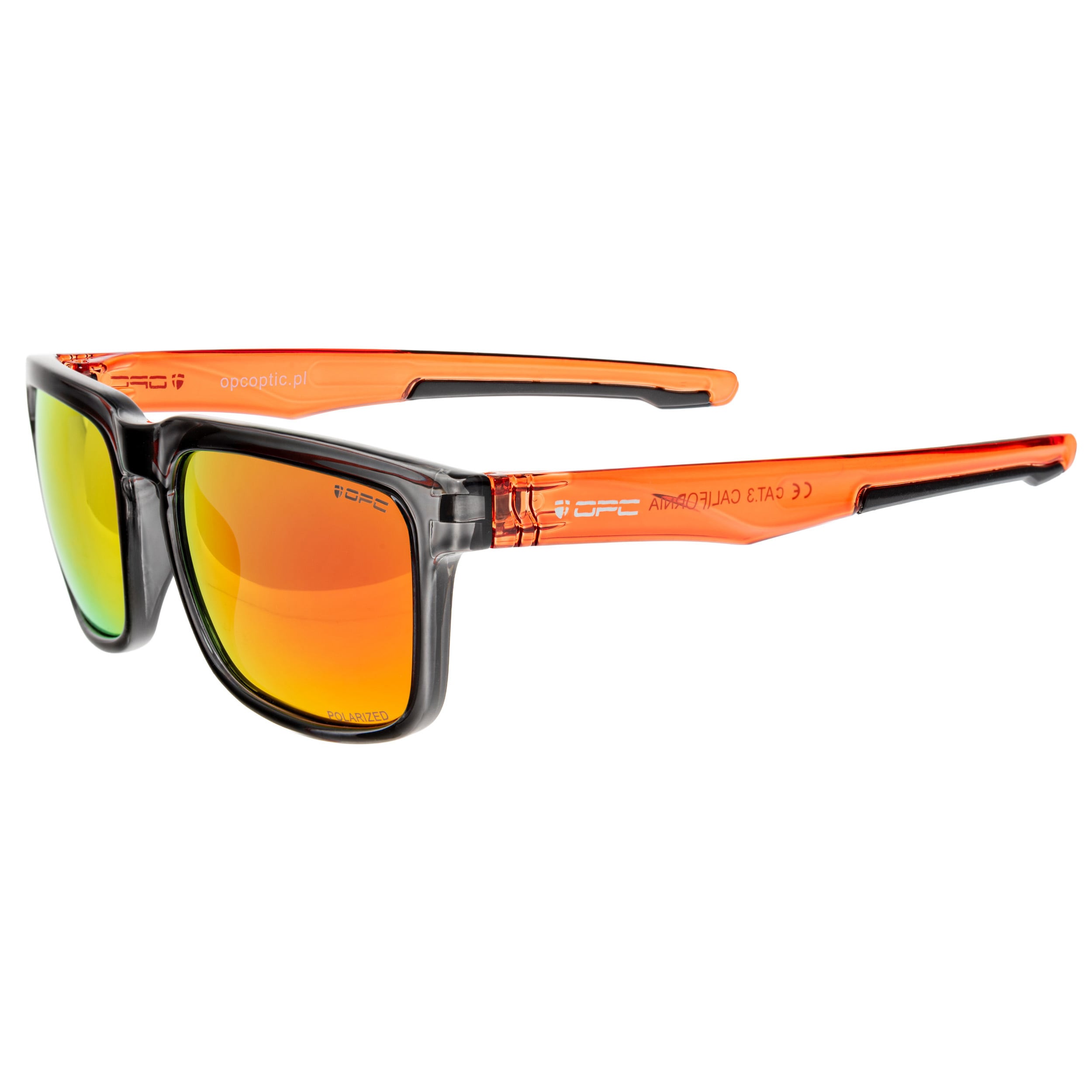 Сонцезахисні окуляри OPC Lifestyle California Black/Red Revo з поляризацією