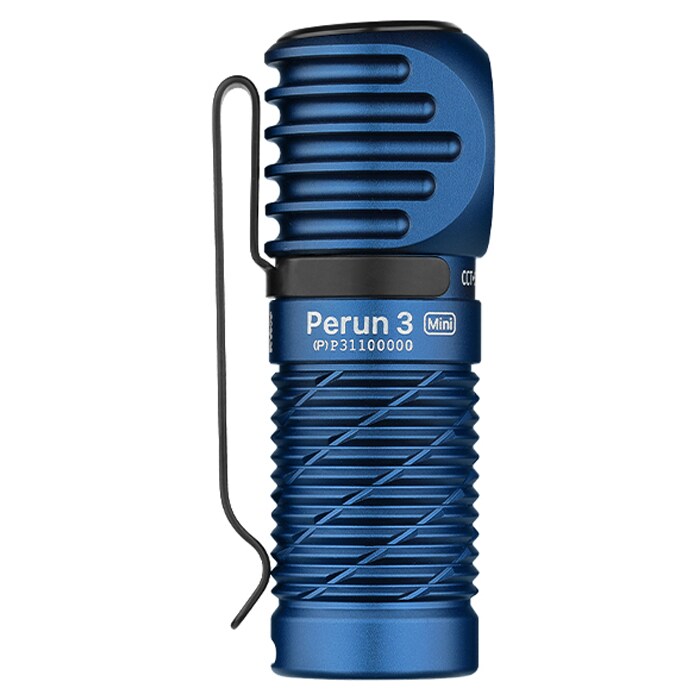 Latarka czołowa i kątowa Olight Perun 3 Mini Premium Cool White Midnight Blue z opaską - 1250 lumenów